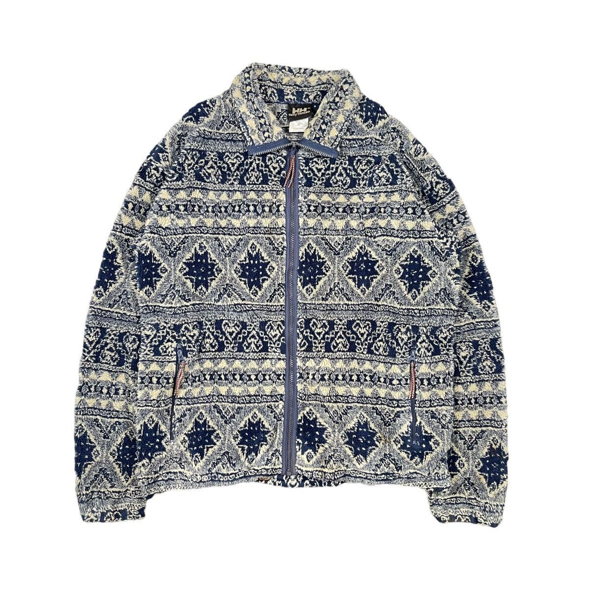 Helly Hansen Helly Hansen 1980s Fleece Sherpa Patterned Vintage Jacket Size US M / EU 48-50 / 2 - 1 Thumbnail