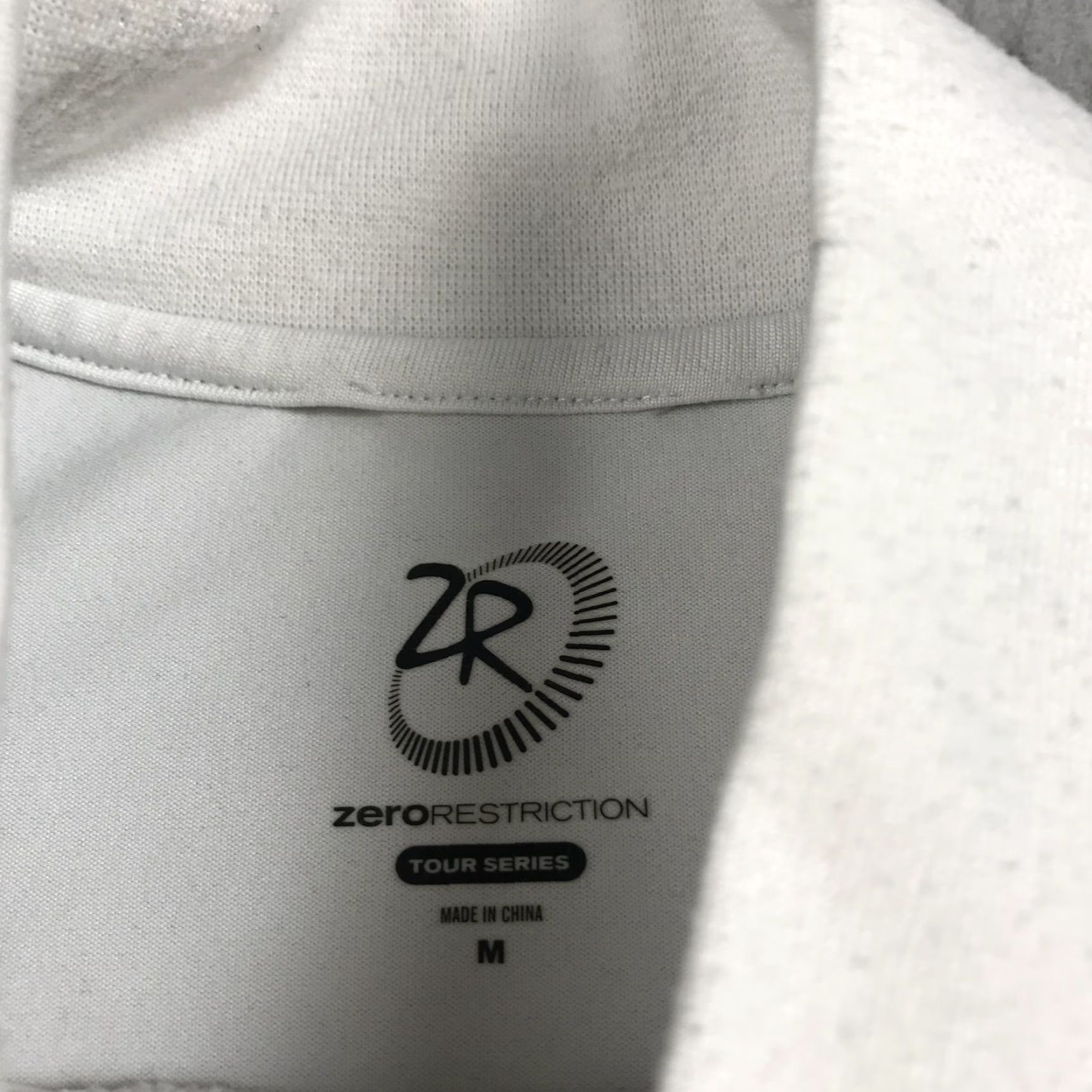 Vintage Masters Golf Shirt Mens M White Zero Restriction Mock Neck Augusta Logo Size US M / EU 48-50 / 2 - 4 Thumbnail