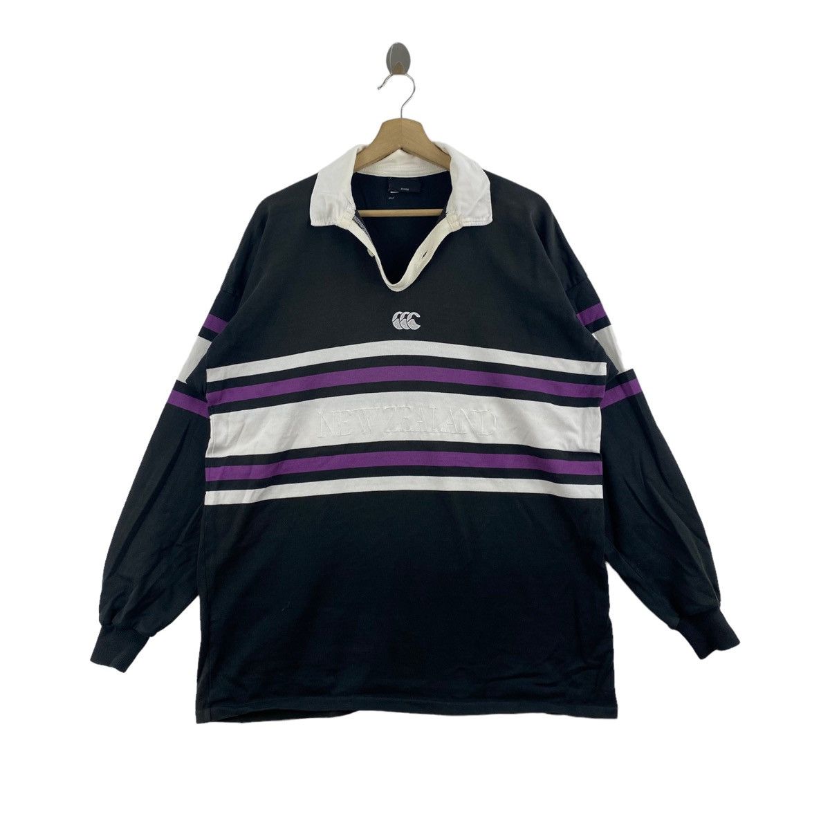 Canterbury of New Zealand CANTERBURY NEW ZEALAND Button Up Collar Embroidered Center Size US XL / EU 56 / 4 - 1 Thumbnail