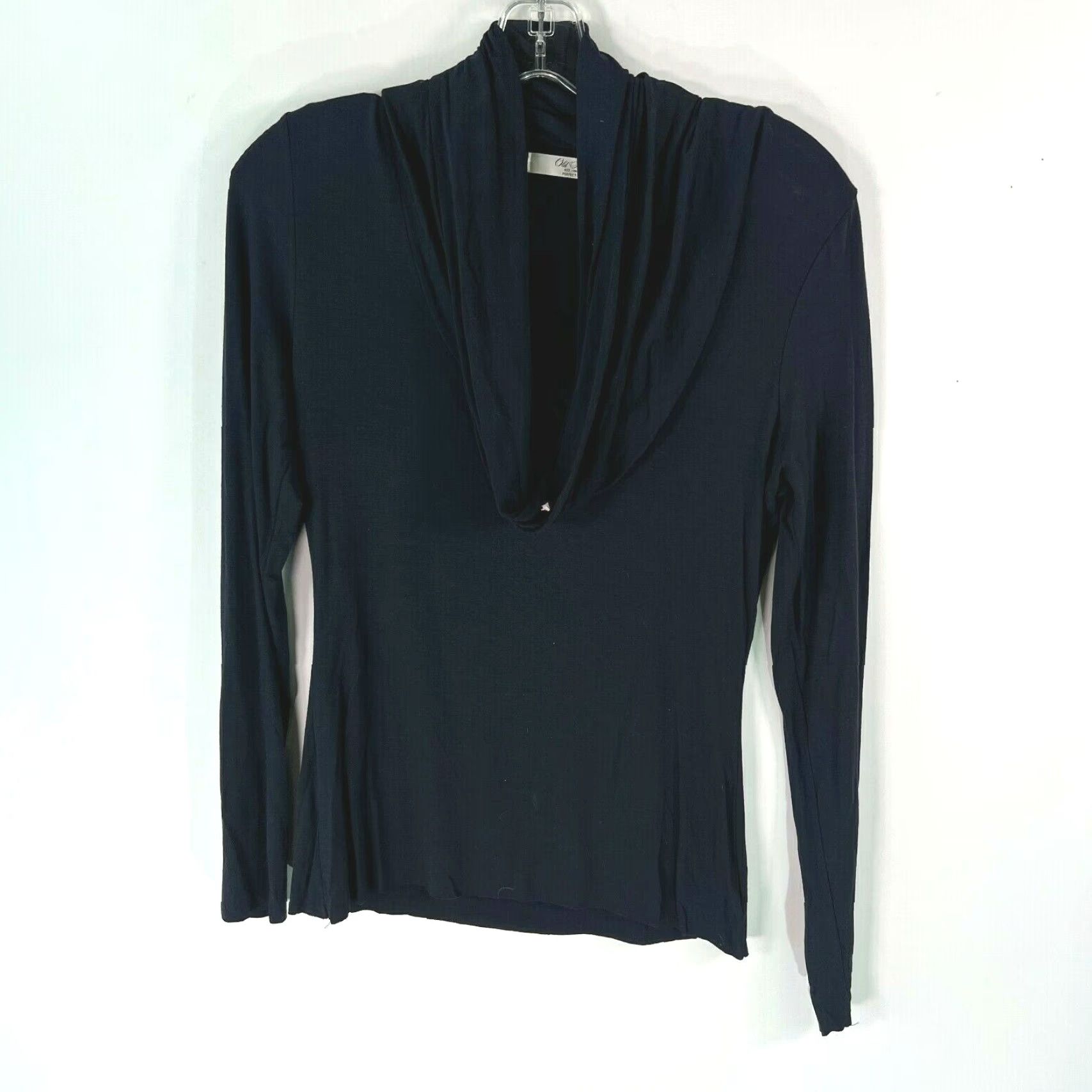 Old Navy Old Navy Women's Long Sleeve Cowl Neck Pullover Blouse Size Medium Black Casual Classic Size M / US 6-8 / IT 42-44 - 2 Thumbnail