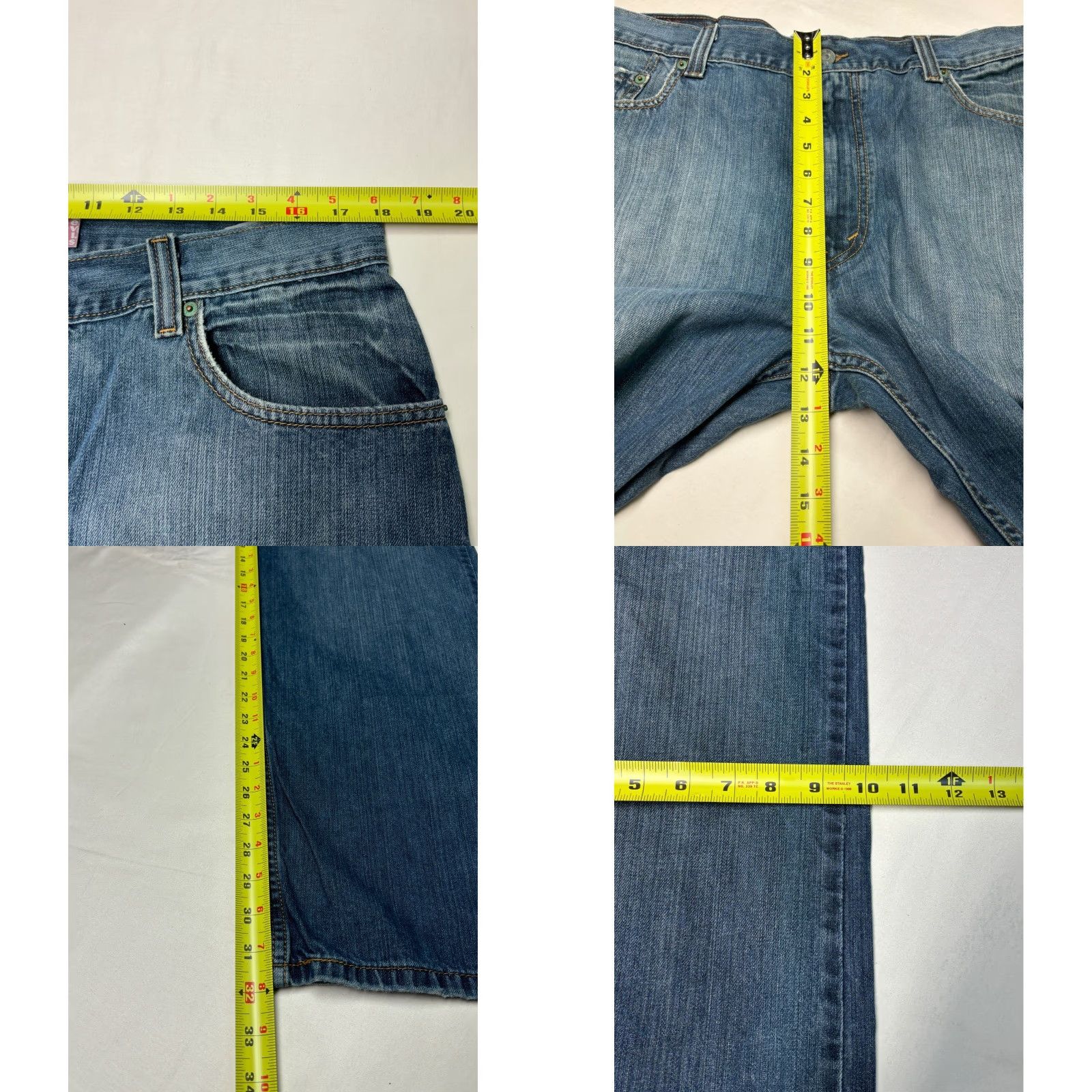 Denime Levi Strauss 559 Relaxed Straight Denim Jeans Men's Blue Cotton W36 L34 Size US 36 / EU 52 - 9 Thumbnail
