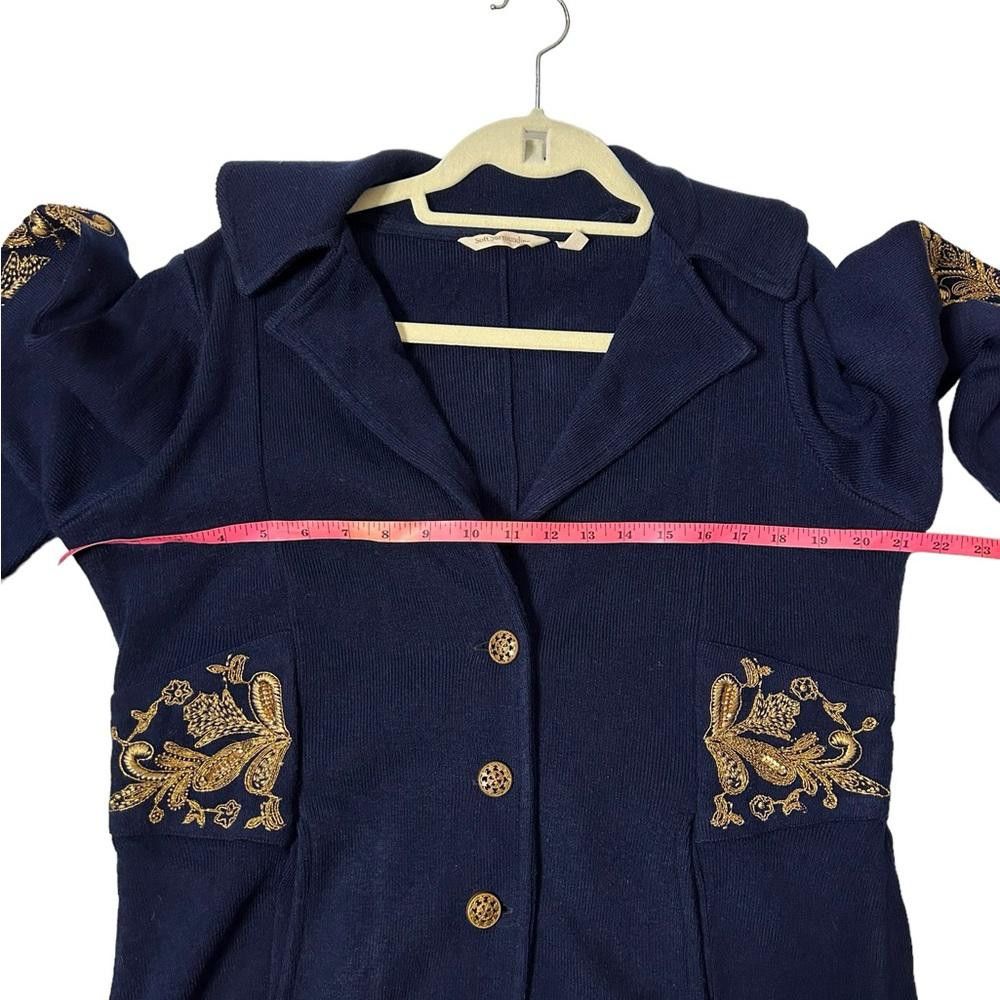 Designer Soft Surroundings l Fleurine Knit Jacket Small Size S / US 4 / IT 40 - 6 Thumbnail