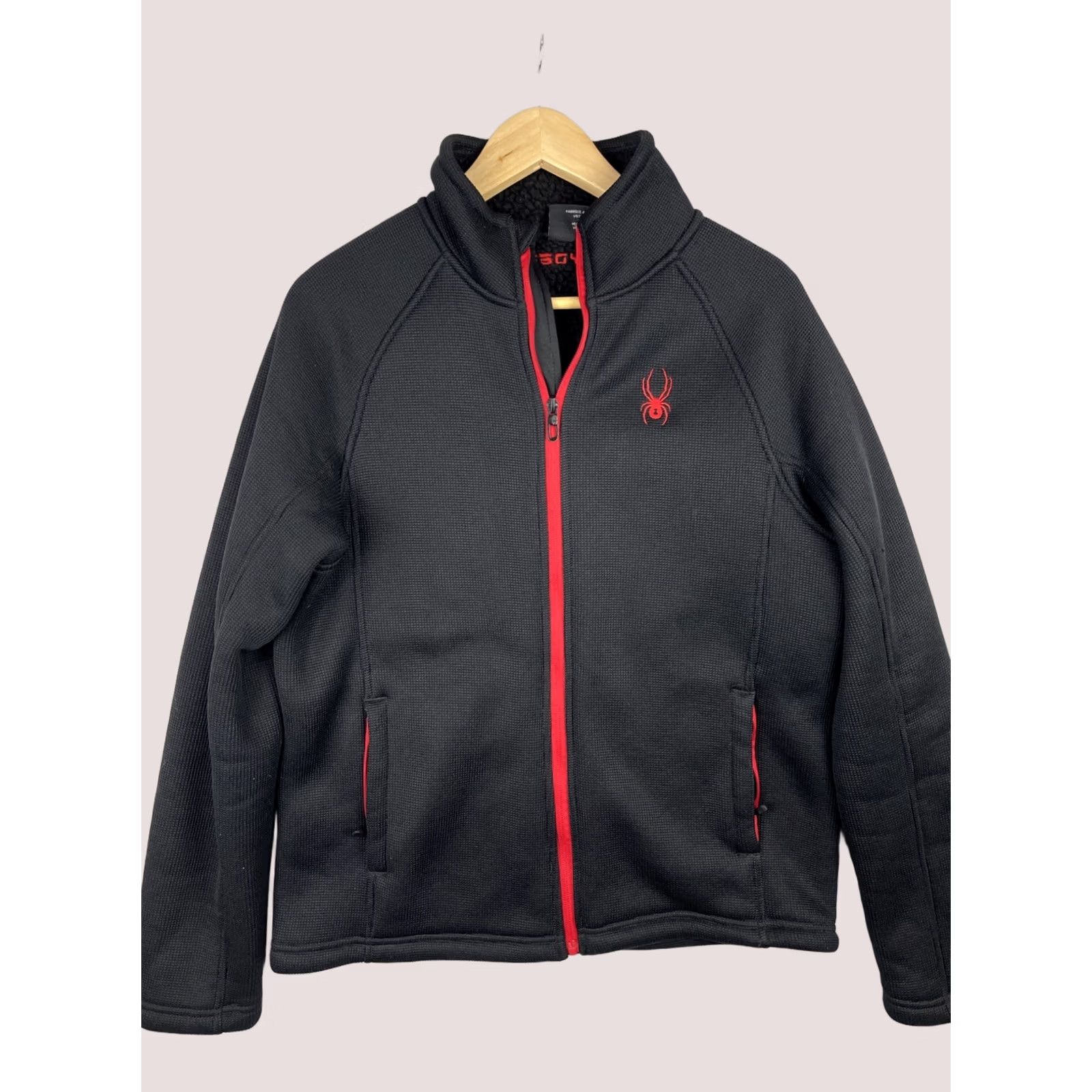 Spyder Spyder Jacket Mens Medium Black Stellar Full Zip Bonded Fleece Sherpa Lining Size US M / EU 48-50 / 2 - 1 Thumbnail