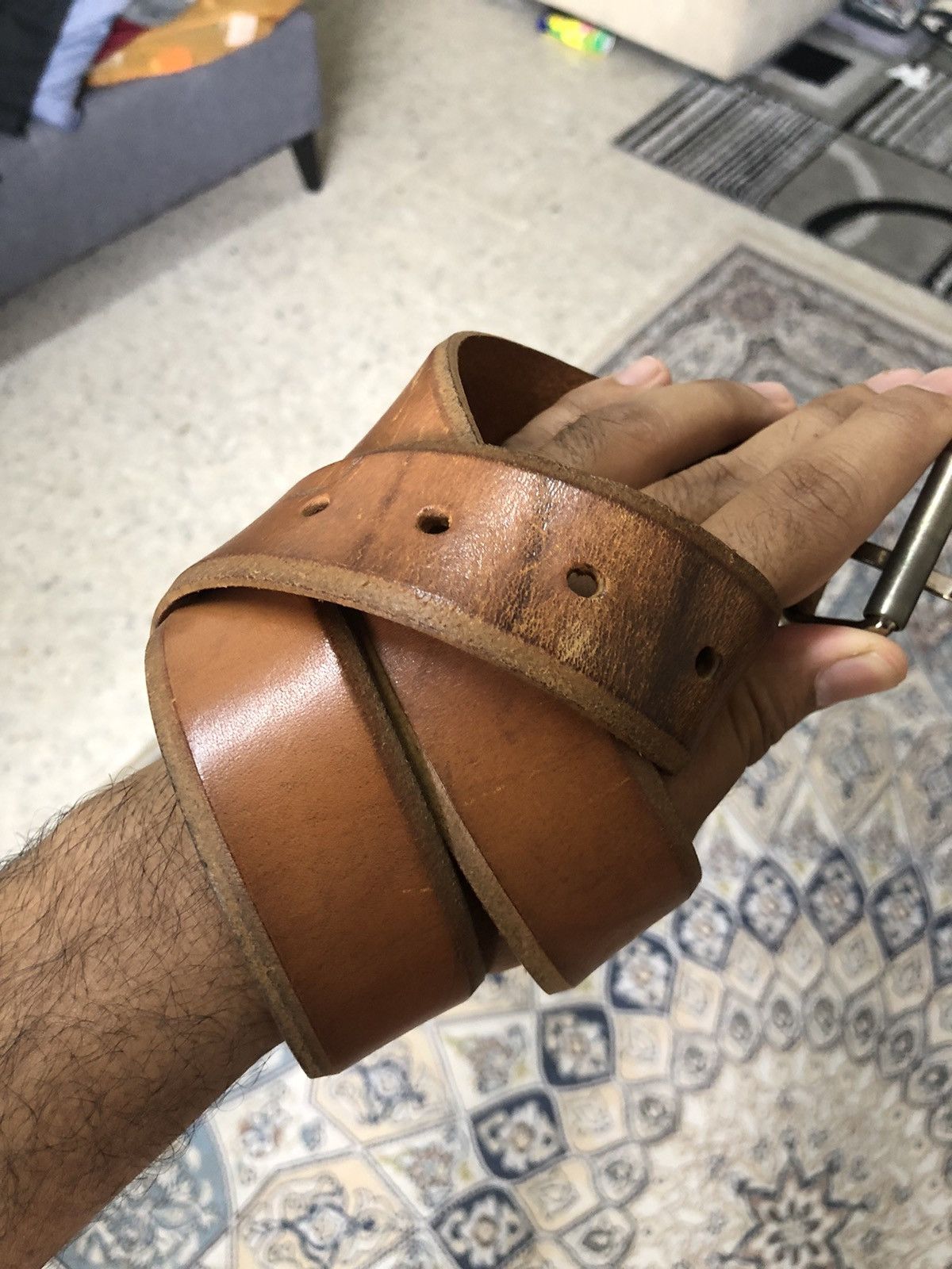 Jil Sander Vintage Jil Sander Brown Leather Belt Size ONE SIZE - 5 Thumbnail