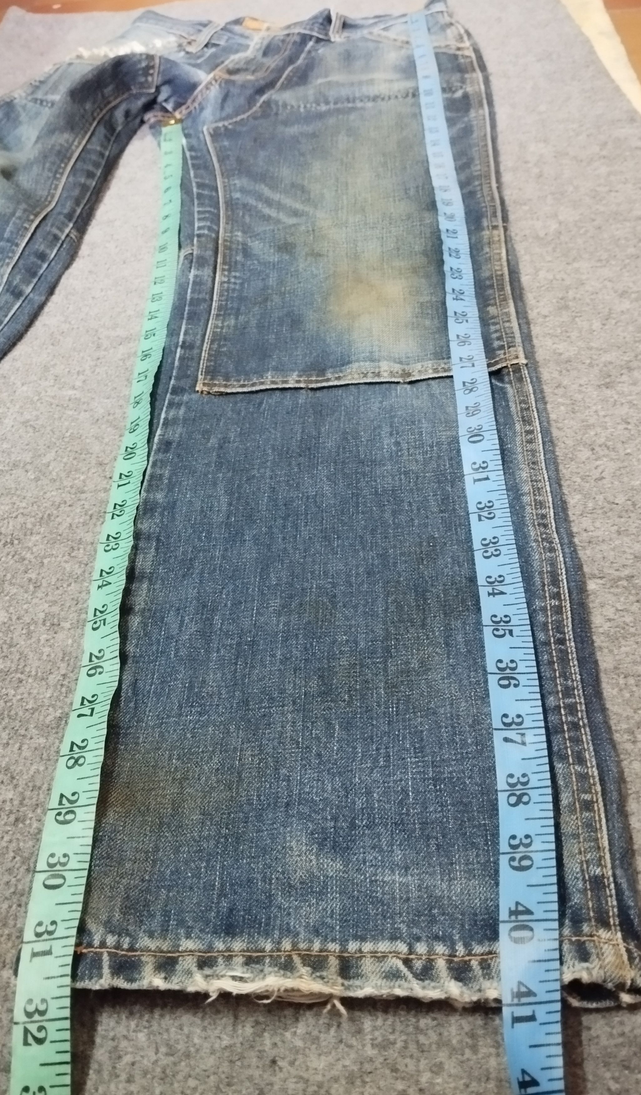 Edwin Vintage Edwin Nexus "E" Design Double Knee distressed denim. Size US 29 - 12 Thumbnail