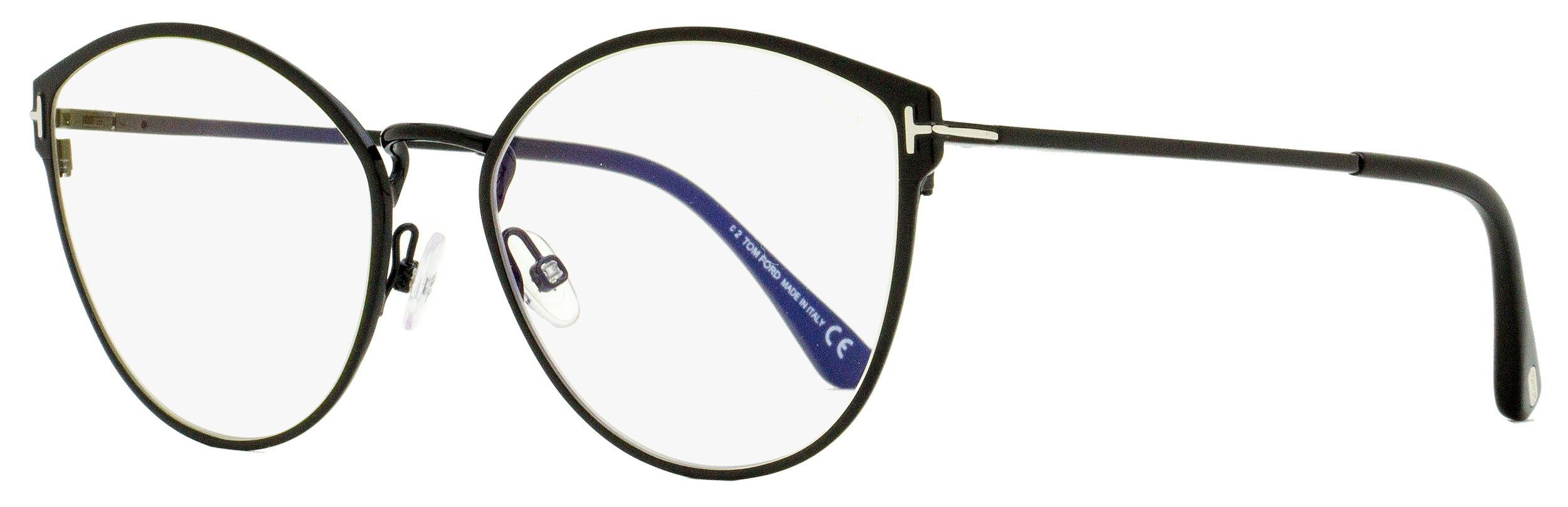 Tom Ford Women Eyeglasses Black Rose Gold Blue Light Block Round FT5770 001 NEW Buy Tom Ford - FT5770-B | Moon & Co Eyewear main image 3