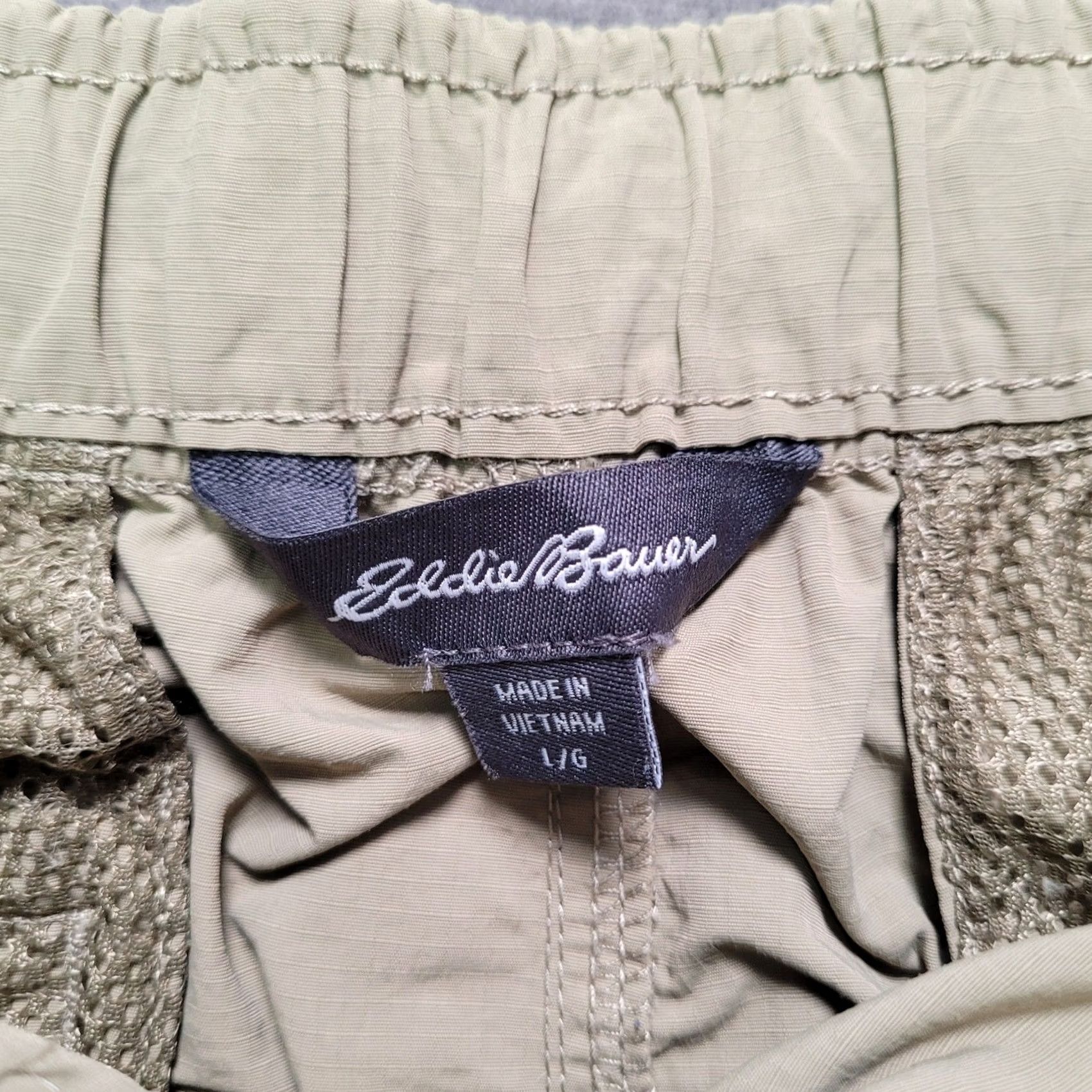 Eddie Bauer Eddie Bauer Mens Cargo Shorts L Khaki Outdoor Utility Belted Size US 36 / EU 52 - 2 Thumbnail