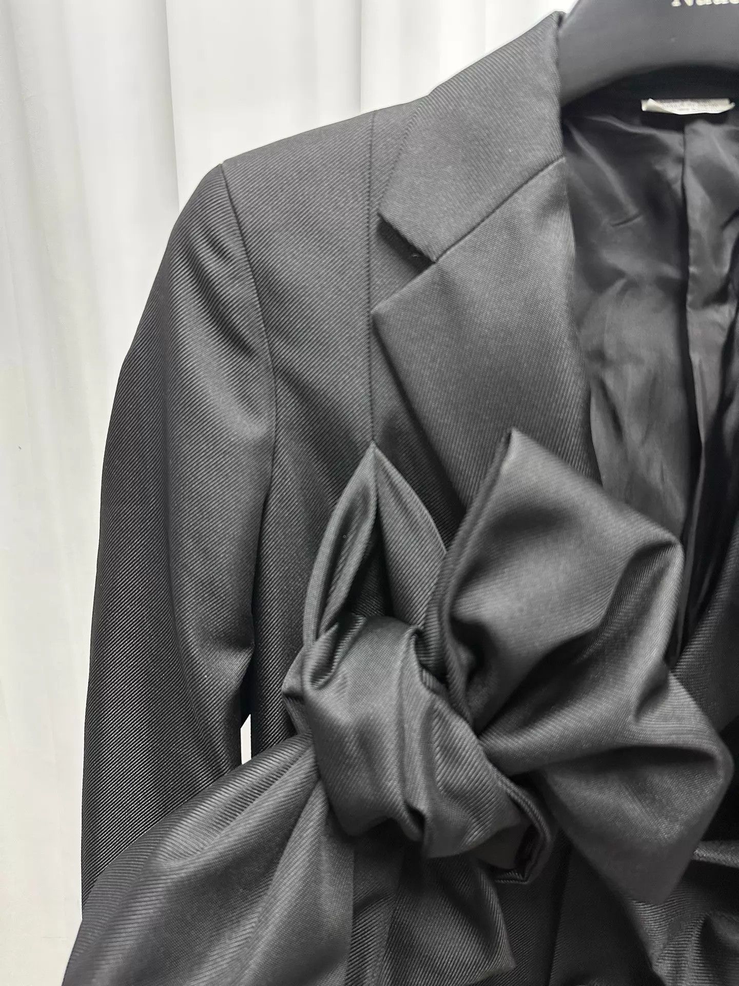 Comme des Garcons Comme des Garcons Homme Plus 25ss Women's Black Bow Jacket XS Size XS / US 0-2 / IT 36-38 - 2 Thumbnail