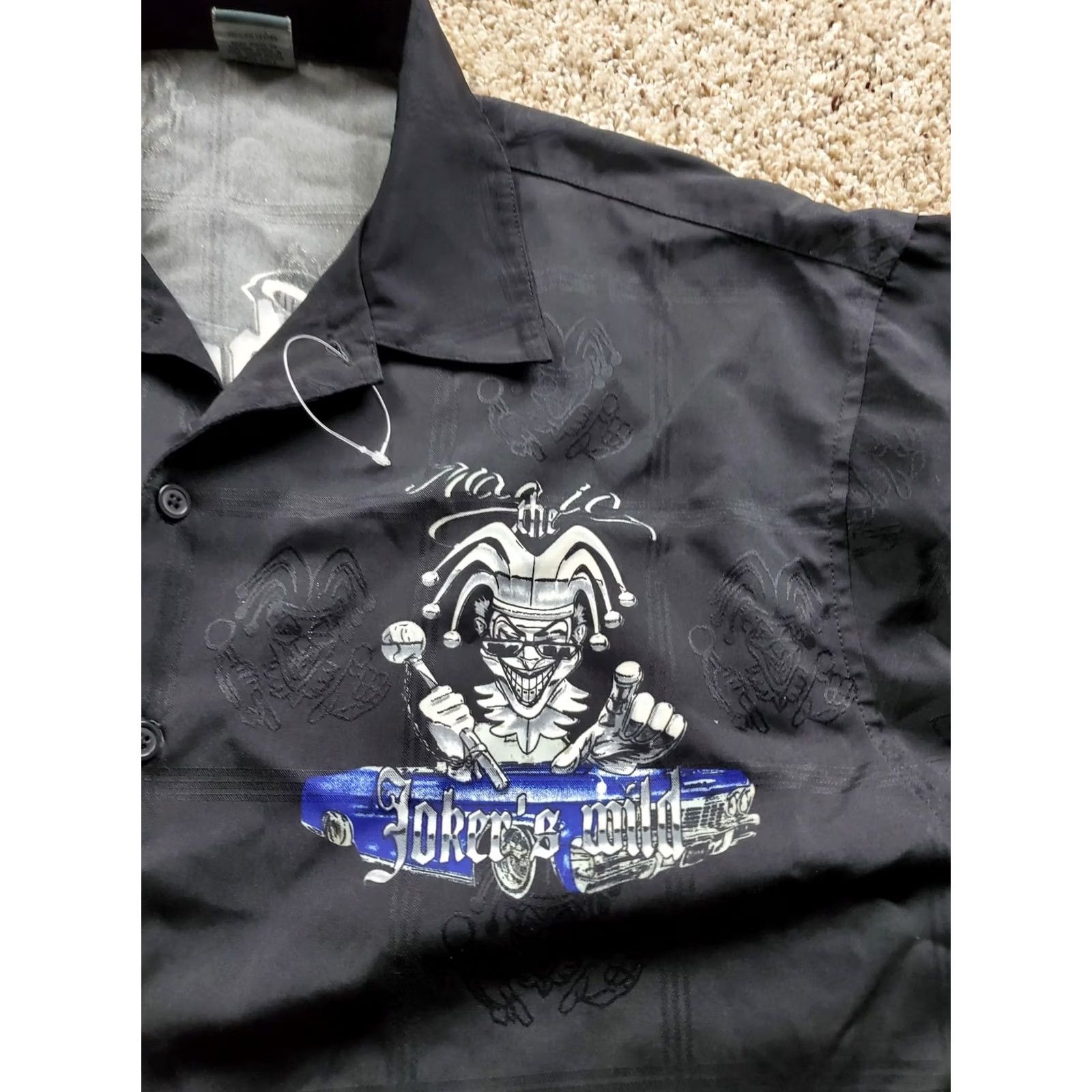 Vintage VINTAGE Cruizinlow Shirt Mens XL Black Short Sleeve Joker's Wild Lowrider Size US XL / EU 56 / 4 - 4 Thumbnail