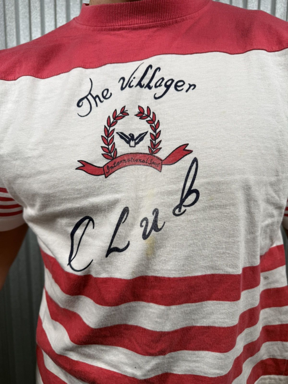 Other Vintage Villager Club Cropped Striped Tee Size US M / EU 48-50 / 2 - 2 Thumbnail