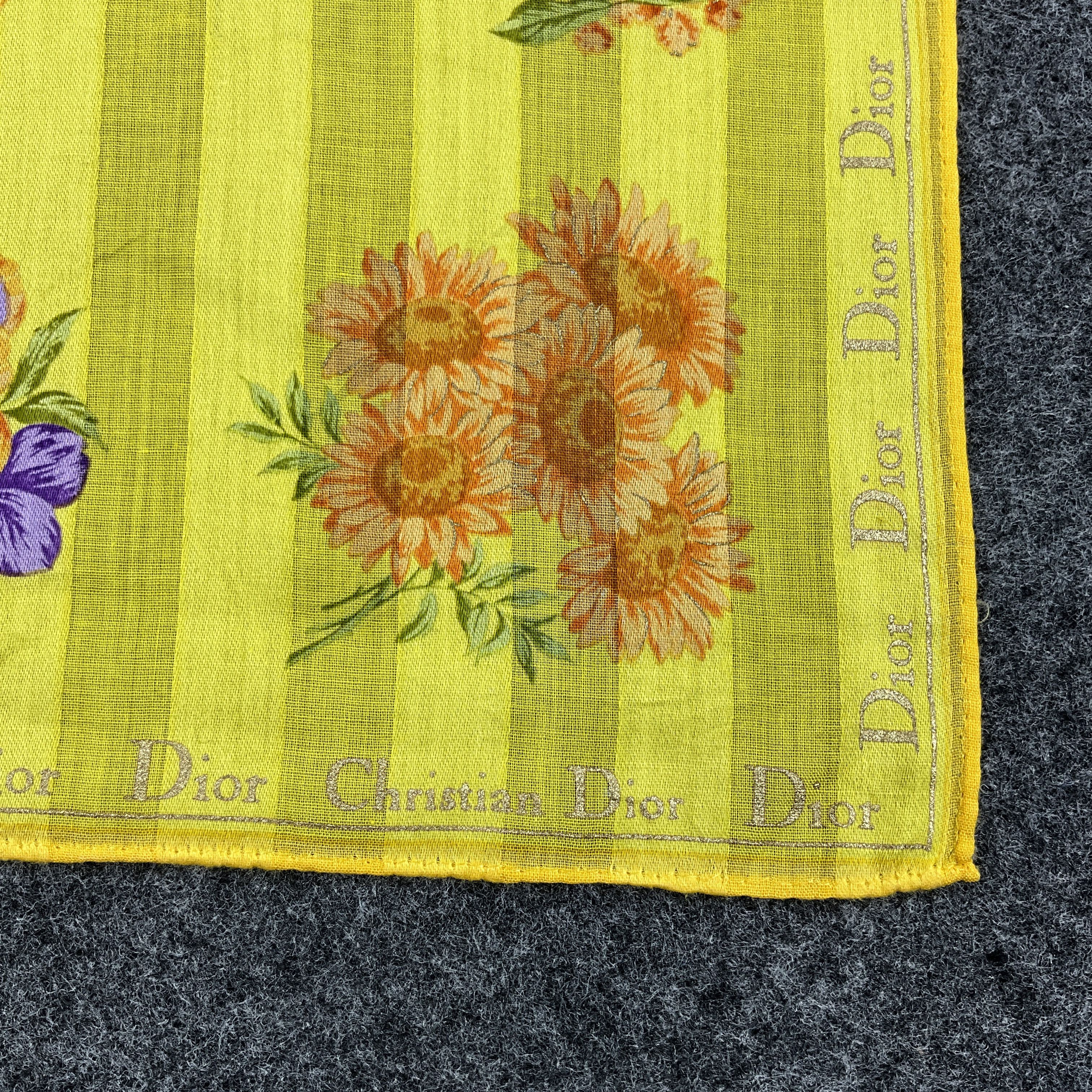 Vintage Christian Dior Handkerchief / Bandana / Neckerchief B064 Size ONE SIZE - 4 Thumbnail