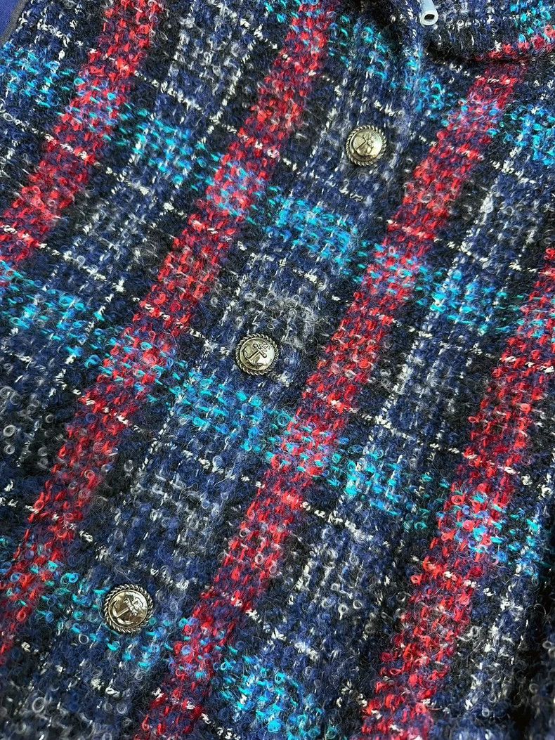 Chanel Chanel Hamburger series tweed red and blue plaid navy coll Size XS / US 0-2 / IT 36-38 - 4 Thumbnail