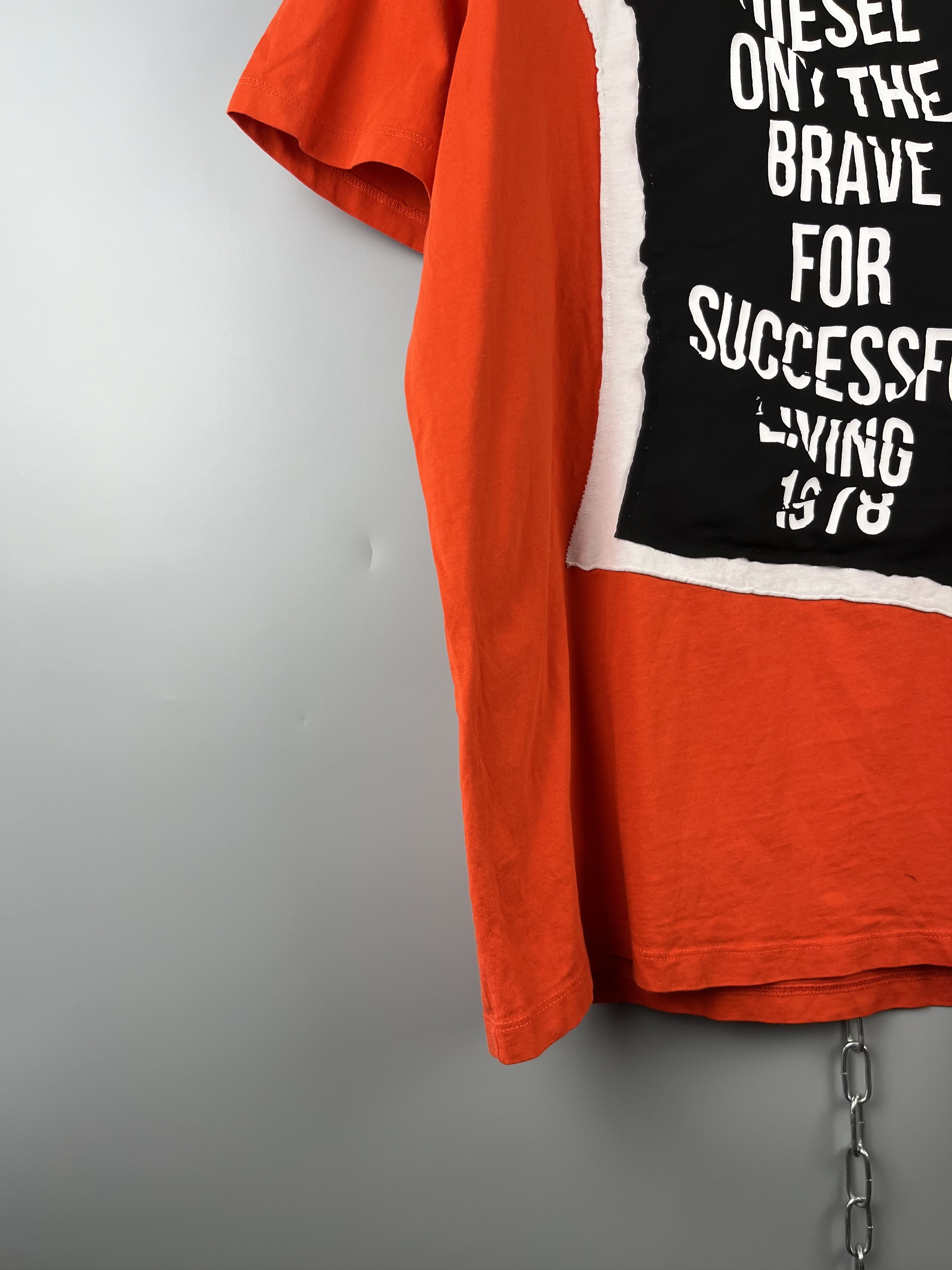 Designer Y2k Diesel Big Logo Short Sleeve Tee T Shirt Size US L / EU 52-54 / 3 - 7 Thumbnail