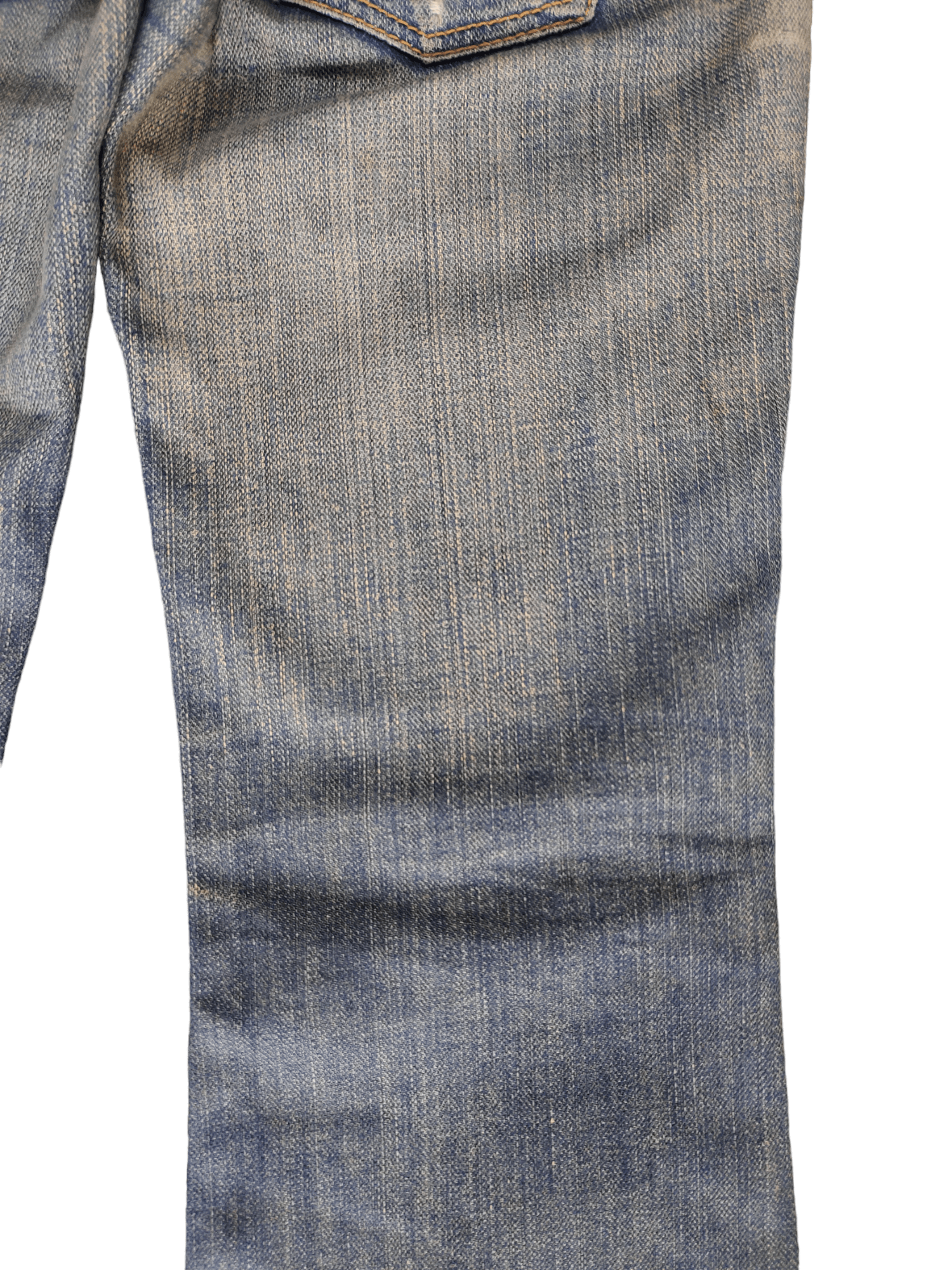 If Six Was Nine Flare Jeans Taverniti Release Hem Distress Boot Cut Low Rise Size US 27 - 16 Thumbnail