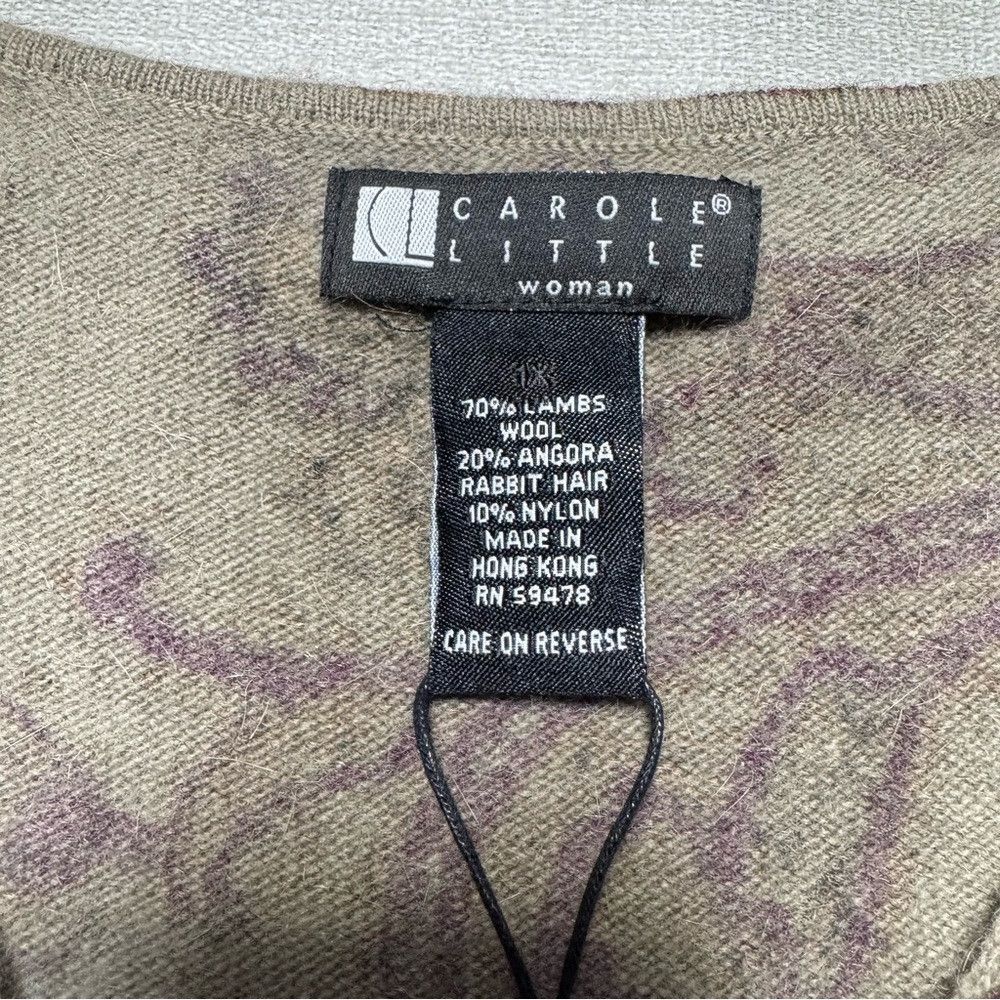 Other New Vintage Carole Little Wool Angora Paisley Beaded V-Neck Size XL / US 12-14 / IT 48-50 - 8 Thumbnail