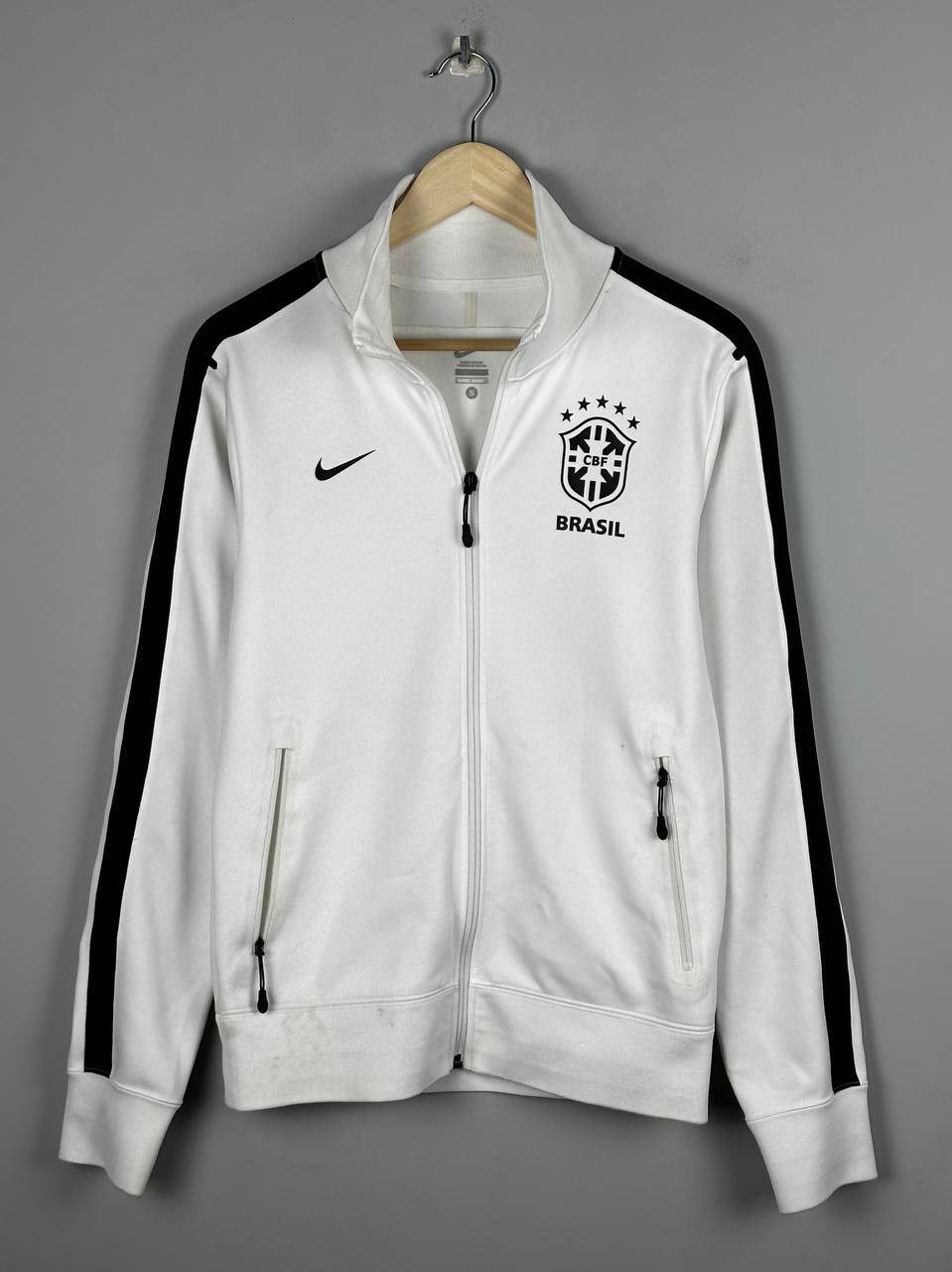 Nike Nike Brazil 2014/15 Anthem National Team Soccer Track Jacket Size US S / EU 44-46 / 1 - 1 Thumbnail