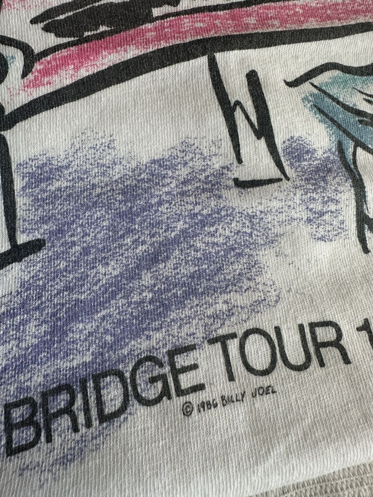 Vintage Vintage 80s Billy Joel Bridge Tour 86/87 Piano Tshirt Size US M / EU 48-50 / 2 - 2 Thumbnail