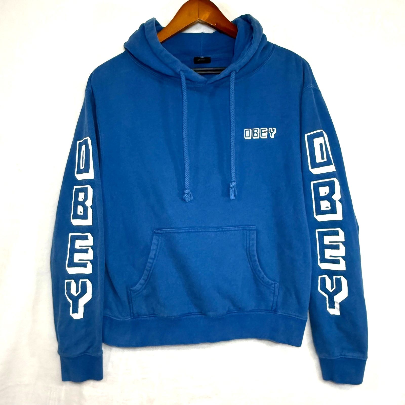 Obey OBEY Worldwide L Hoodie Sweatshirt Blue Skater Streetwear Size US L / EU 52-54 / 3 - 1 Thumbnail