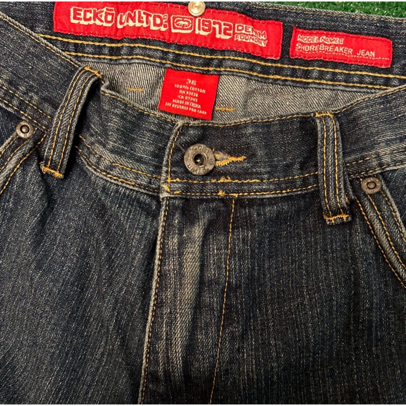 Ecko Unltd. VINTAGE Ecko Unltd Baggy Jeans Hip Hop Skater Grunge VTG Mens Sz 36 Blue Denim 36x33 Wide-Leg Pockets Size US 36 / EU 52 - 3 Thumbnail