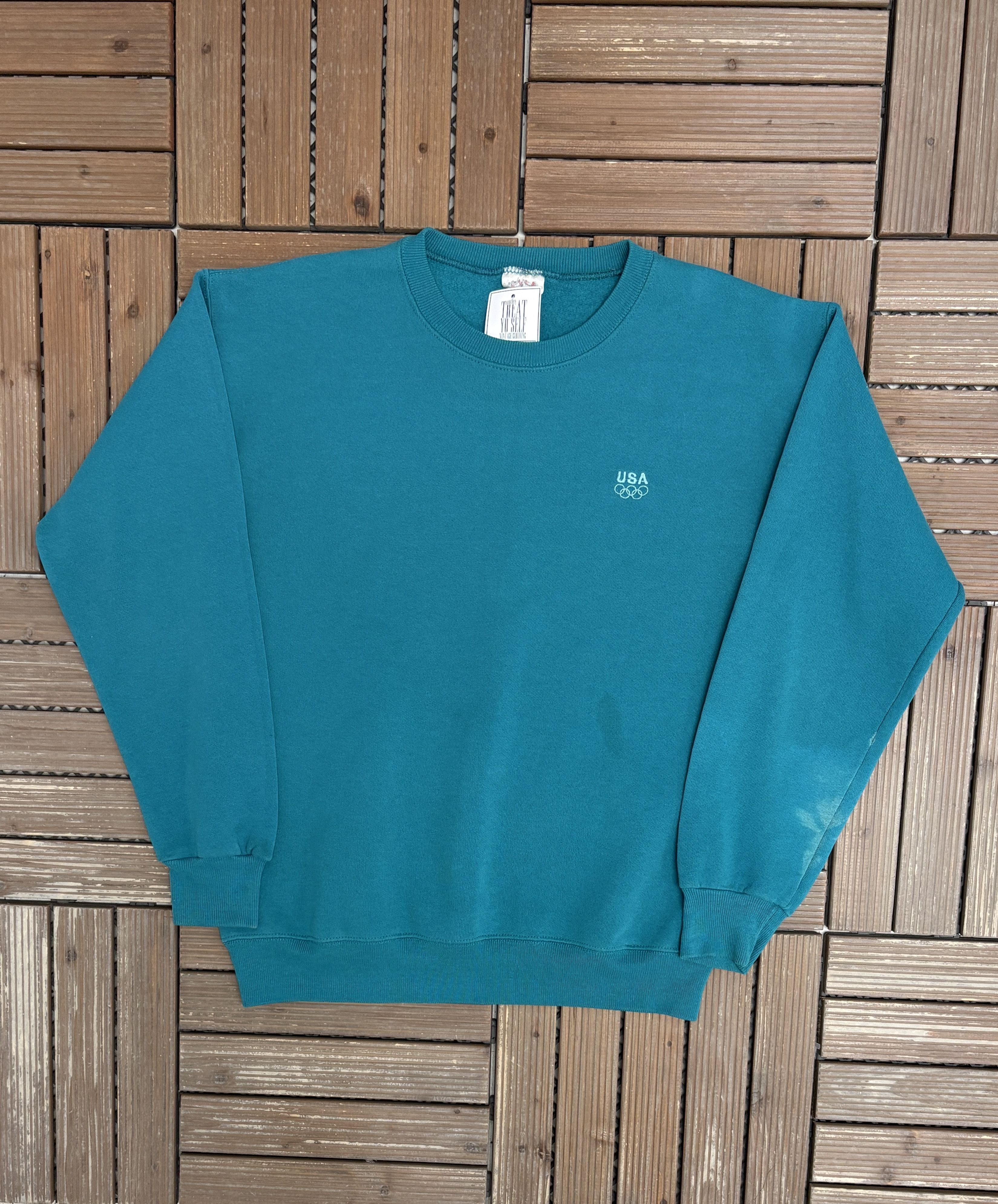 Vintage Atlanta Olympics '96 Embroidered Vintage Crewneck Sweater Size US M / EU 48-50 / 2 - 1 Thumbnail