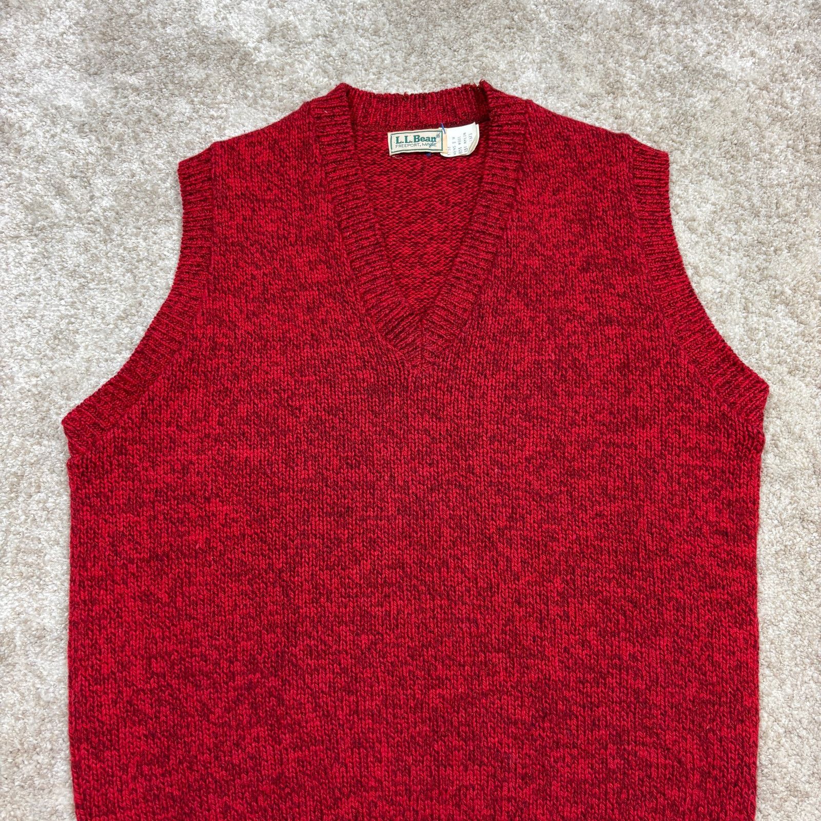 L.L. Bean × Vintage Vintage LL Bean Wool Nylon V Neck Sweater Vest Men's Medium Size US M / EU 48-50 / 2 - 2 Thumbnail