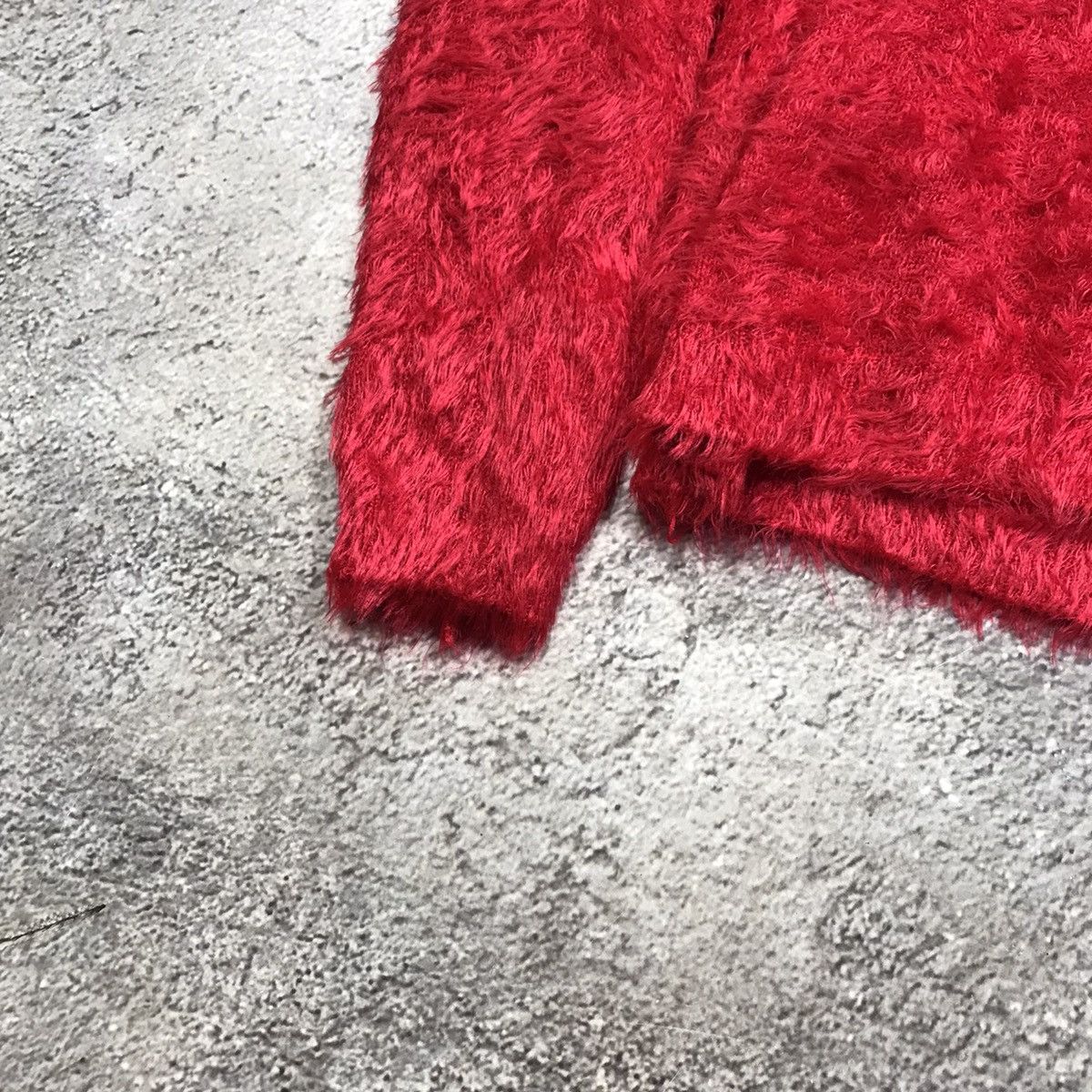 Vintage Vintage 90s Mohair Knit Oversized Sweater Grunge Red Faded S Size S / US 4 / IT 40 - 4 Thumbnail