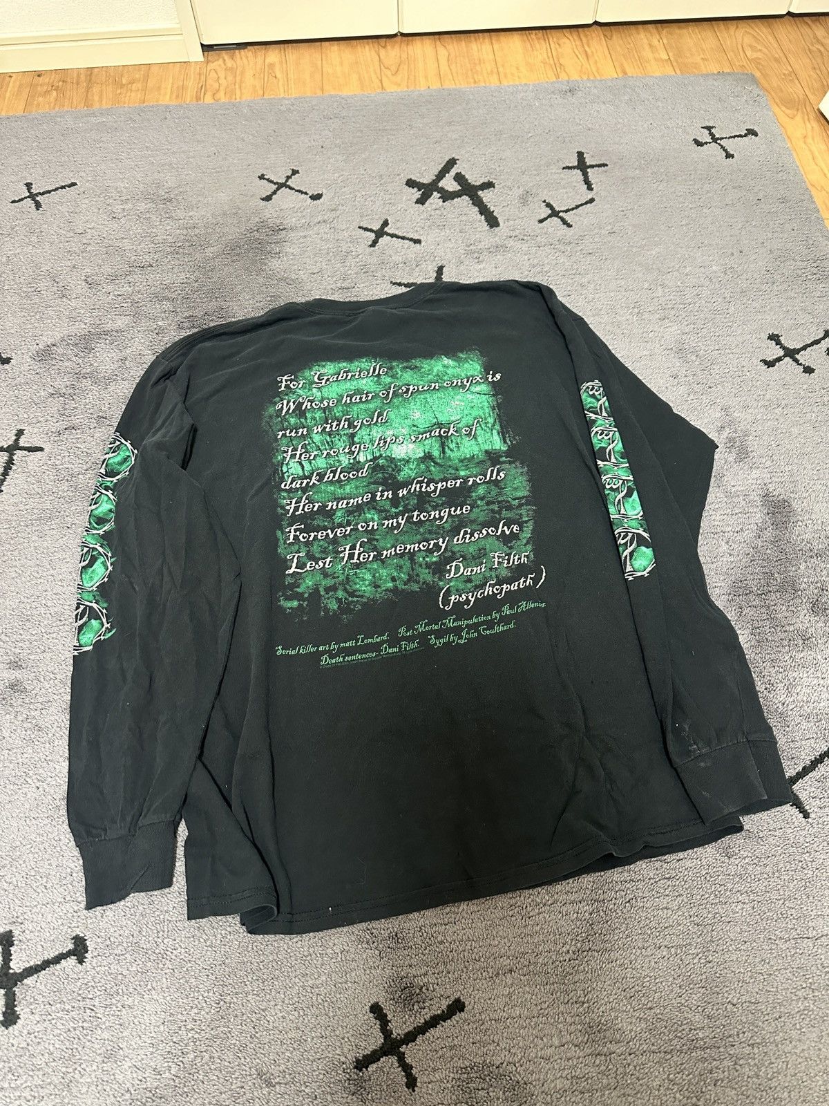 Vintage Cradle of Filth - Dani Filth Long sleeve Size US XL / EU 56 / 4 - 6 Thumbnail