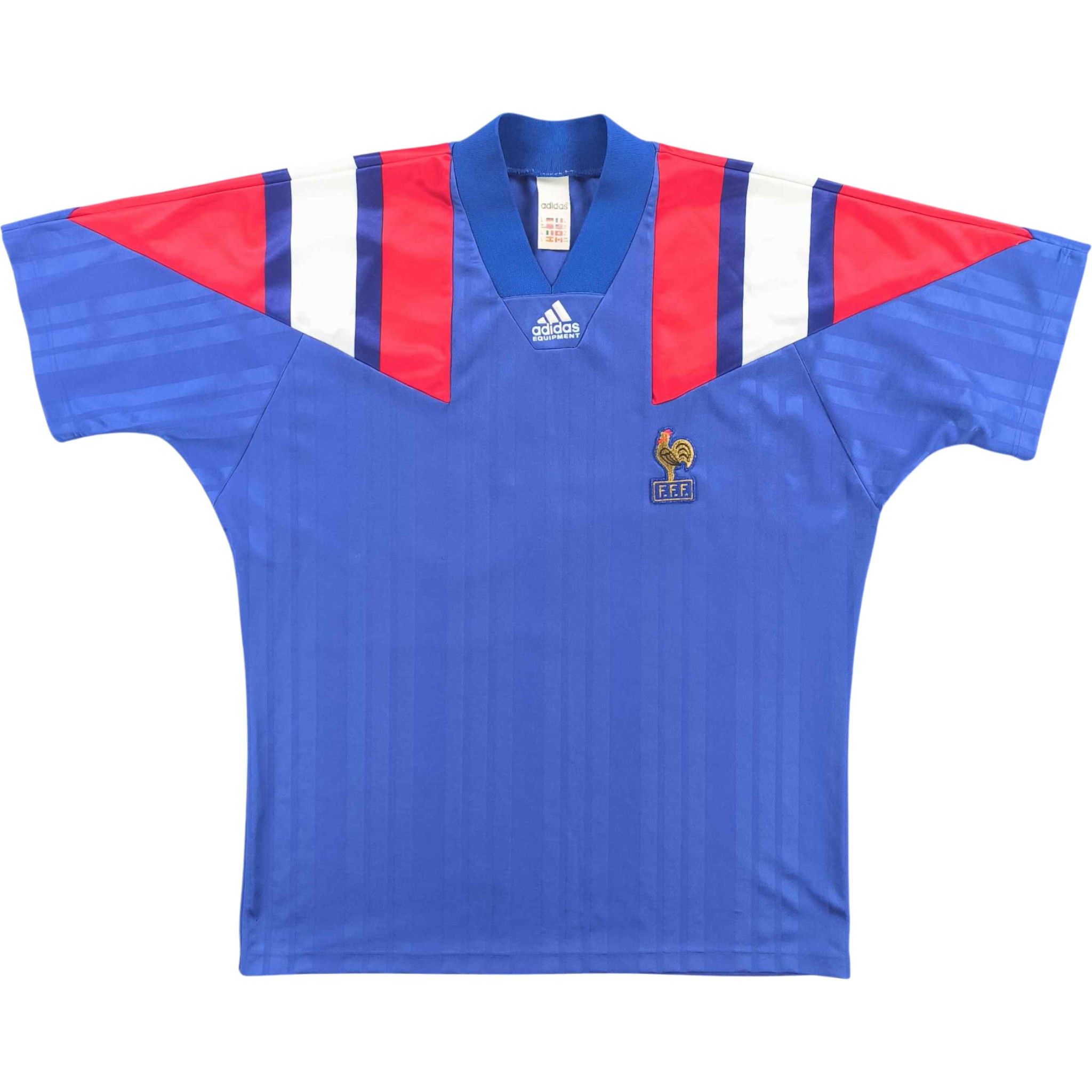 France 1992-94 Adidas home football jersey shirt size XL