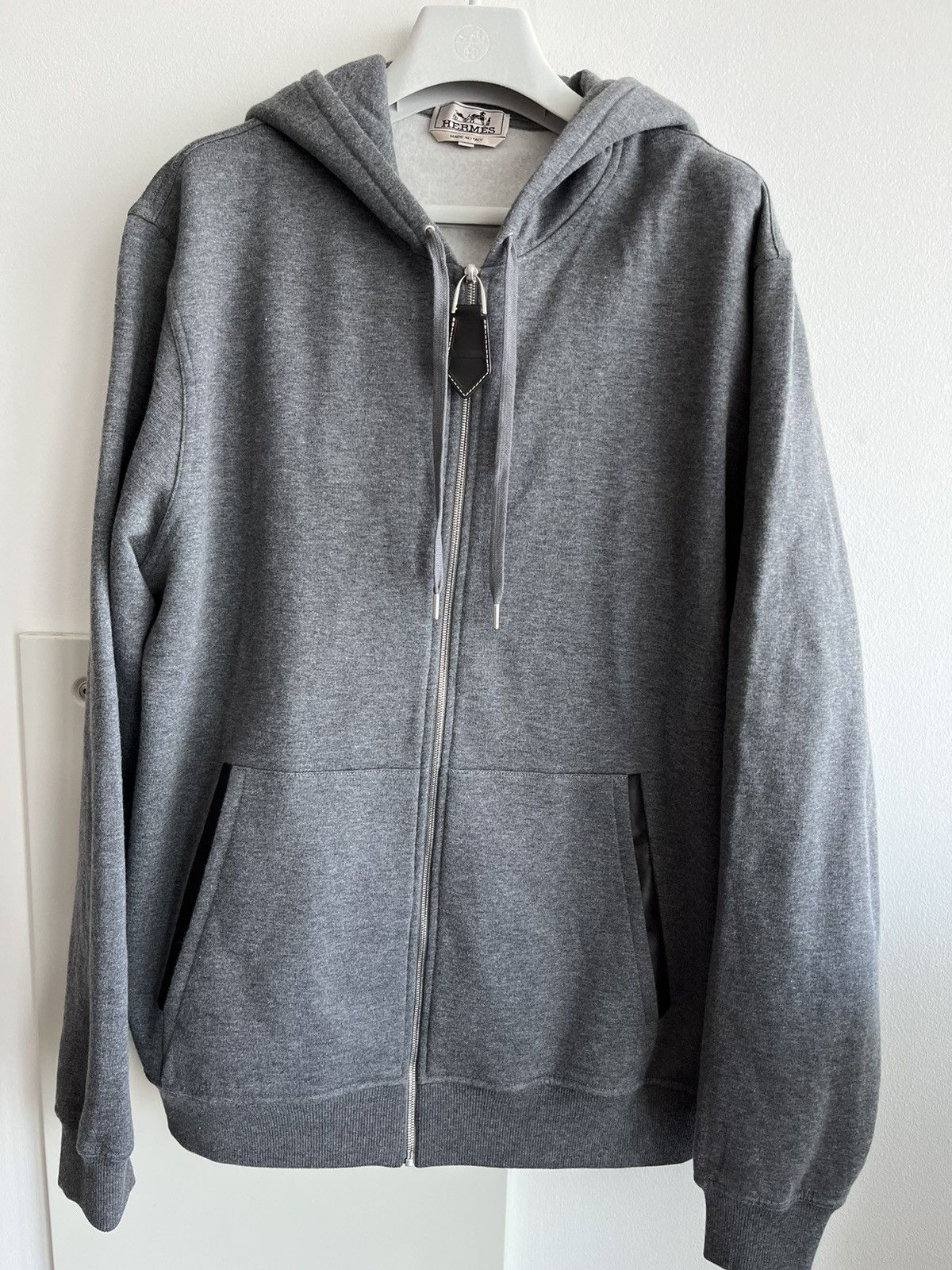 Hermes Super Runway Brand New Cashmere and Leather Hooded Sweater Size US L / EU 52-54 / 3 - 6 Thumbnail