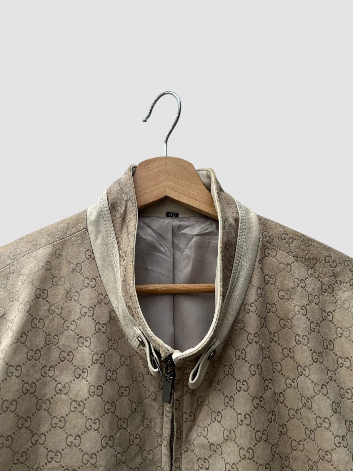 Vintage Gucci Monogram Alpaca Suede Leather Jacket Bootleg Size US XL / EU 56 / 4 - 6 Thumbnail