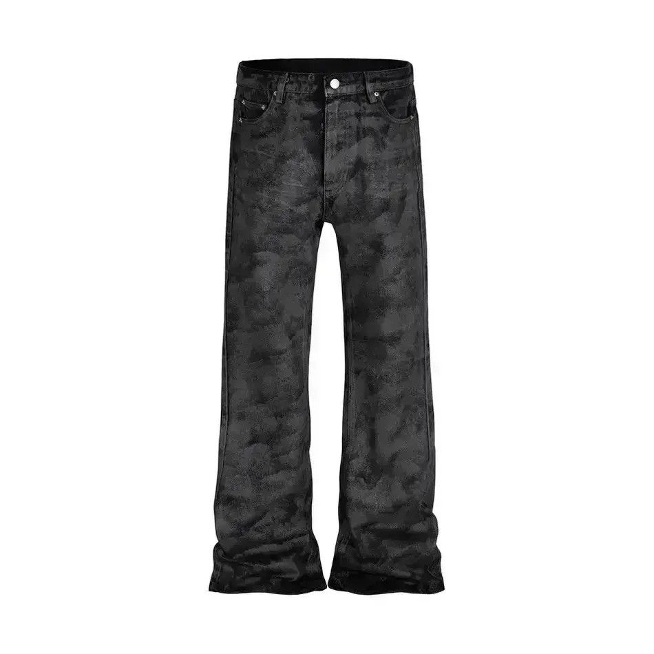 Japanese Brand Heavyweight washed and waxed micro flare hombre baggy jeans Size US 32 / EU 48 - 3 Thumbnail