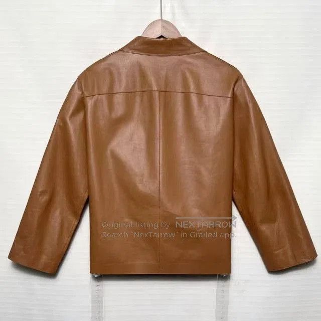 Loewe LOEWE Logo Single-Breasted Leather Shirt Jacket. Size S / US 4 / IT 40 - 2 Thumbnail