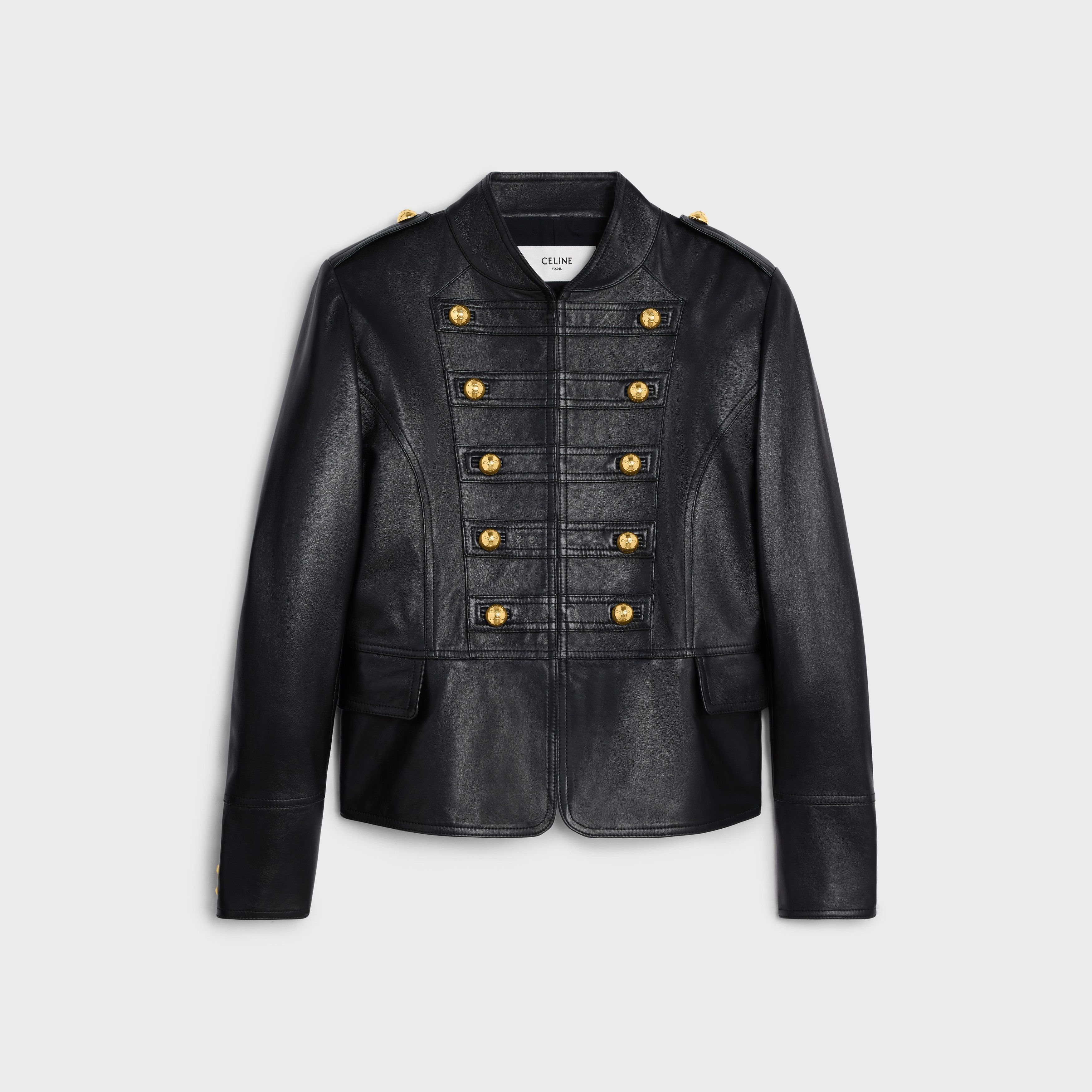 Celine o1w1db10925 2EF98305Q Military Blouson Jacket in Black Size XS / US 0-2 / IT 36-38 - 1 Thumbnail