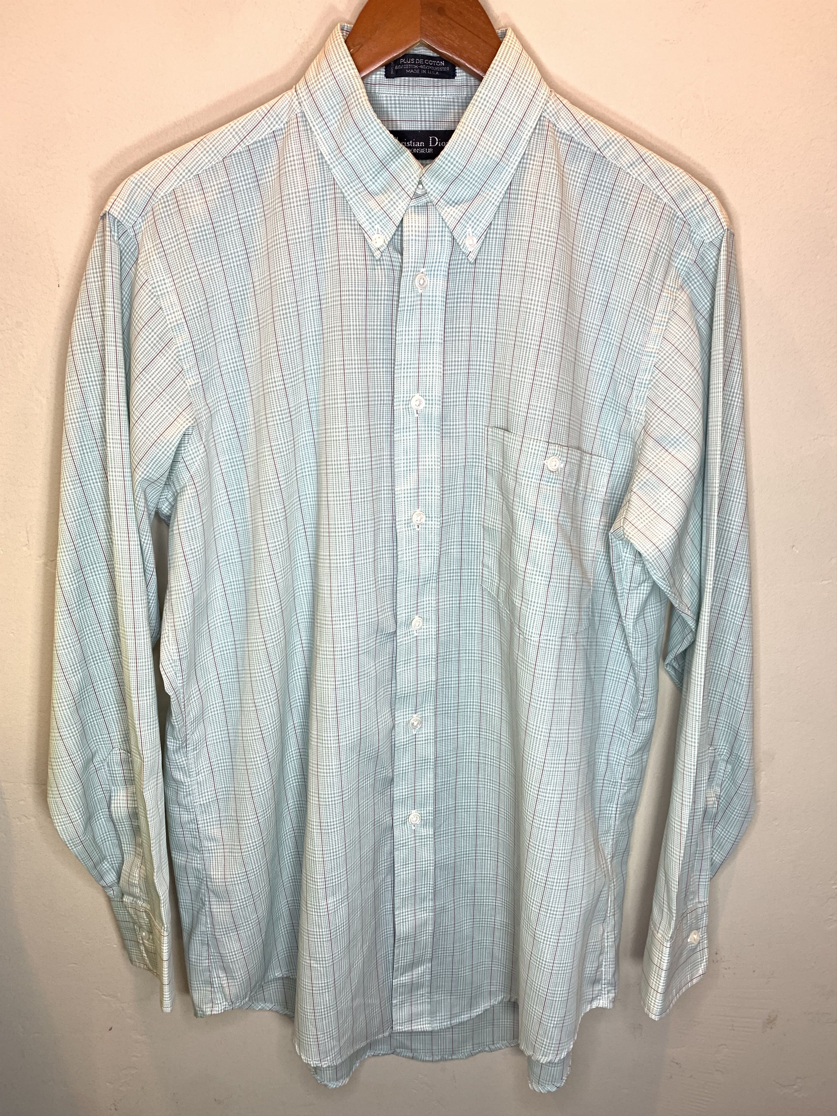 Christian Dior Monsieur *RARE* Vintage Christian Dior Plaid USA-Made Button Up Shirt Size US L / EU 52-54 / 3 - 1 Thumbnail