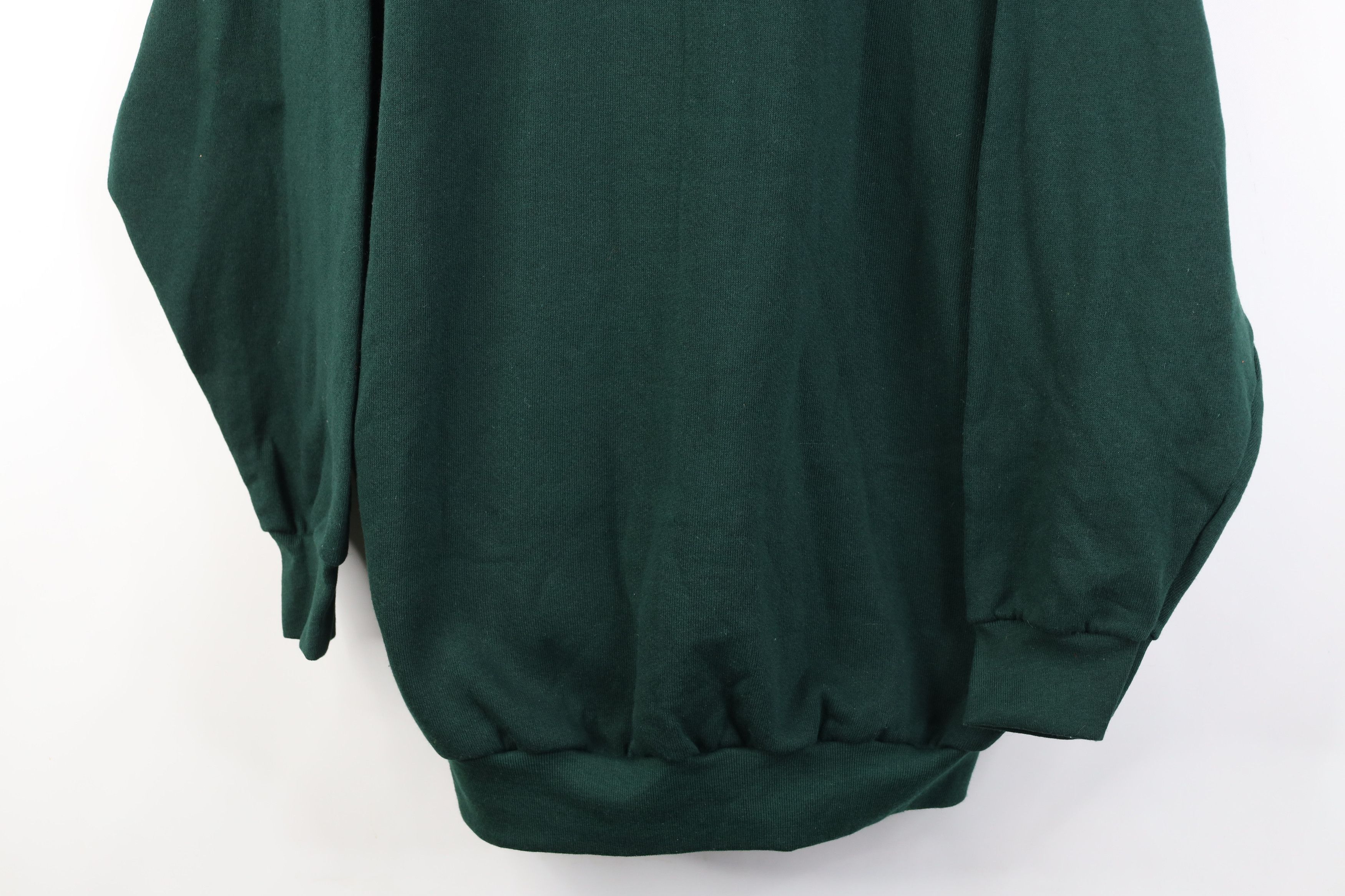 Vintage Vintage 90s Streetwear Crewneck Sweatshirt Hunter Green USA Size XL / US 12-14 / IT 48-50 - 3 Thumbnail