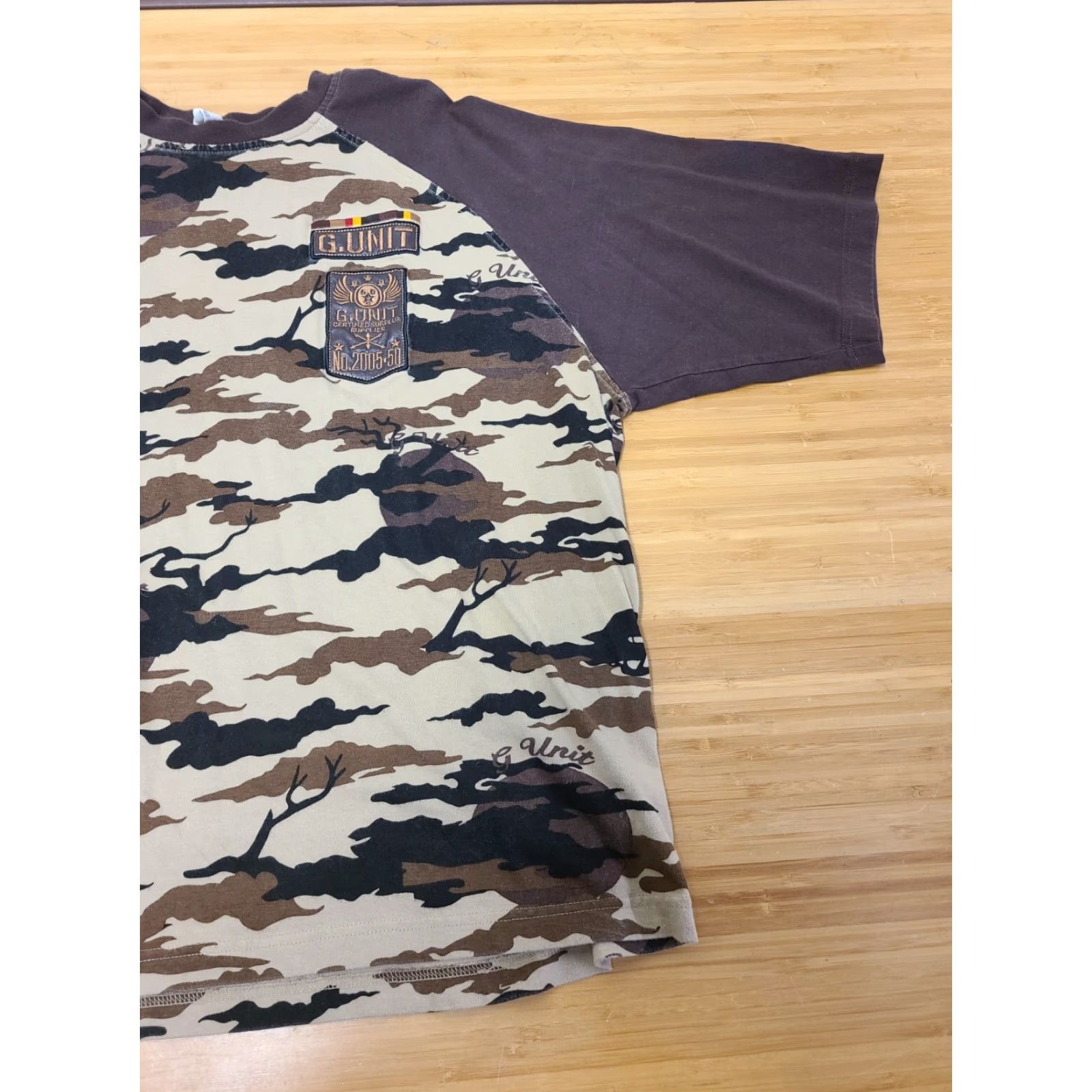 Vintage VINTAGE G-Unit Shirt Men XL Brown Camouflage Heavyweight Short Sleeve Size US XL / EU 56 / 4 - 2 Thumbnail