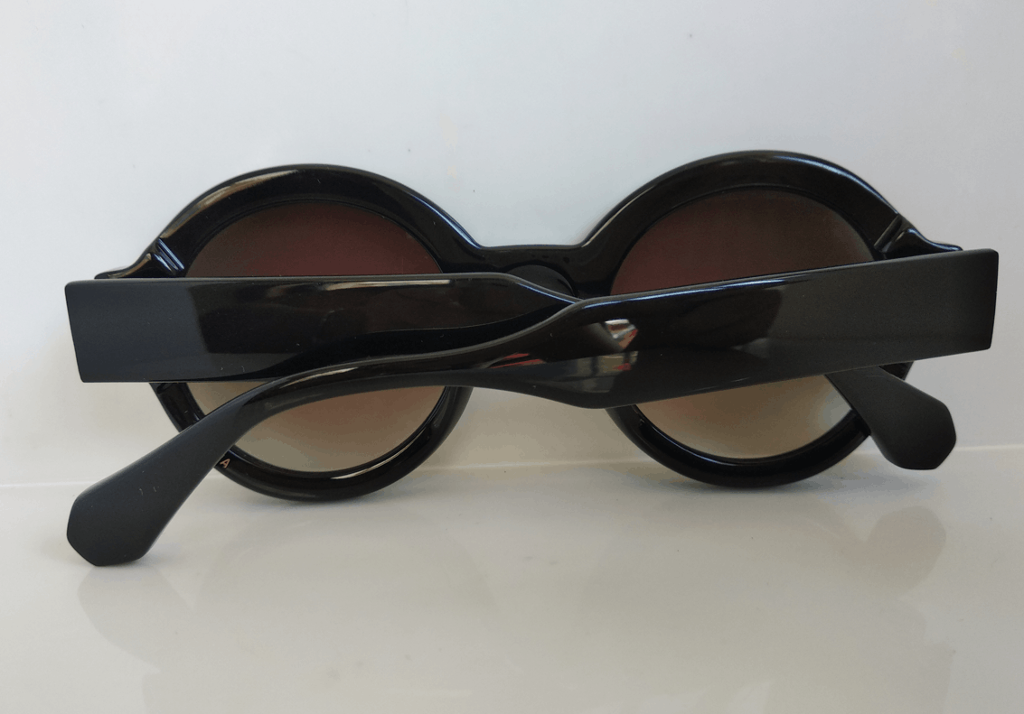 Other Handmade Black Acetate Gigistudios Round Sunglasses Frame Size ONE SIZE - 9 Thumbnail