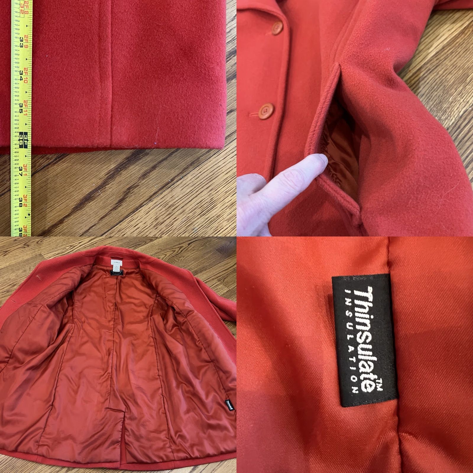 Vintage LL Bean Coat Bellandi Lambswool Peacoat Style Size 16 Regular Made In Italy Size XXL / US 16-18 / IT 52-54 - 8 Thumbnail