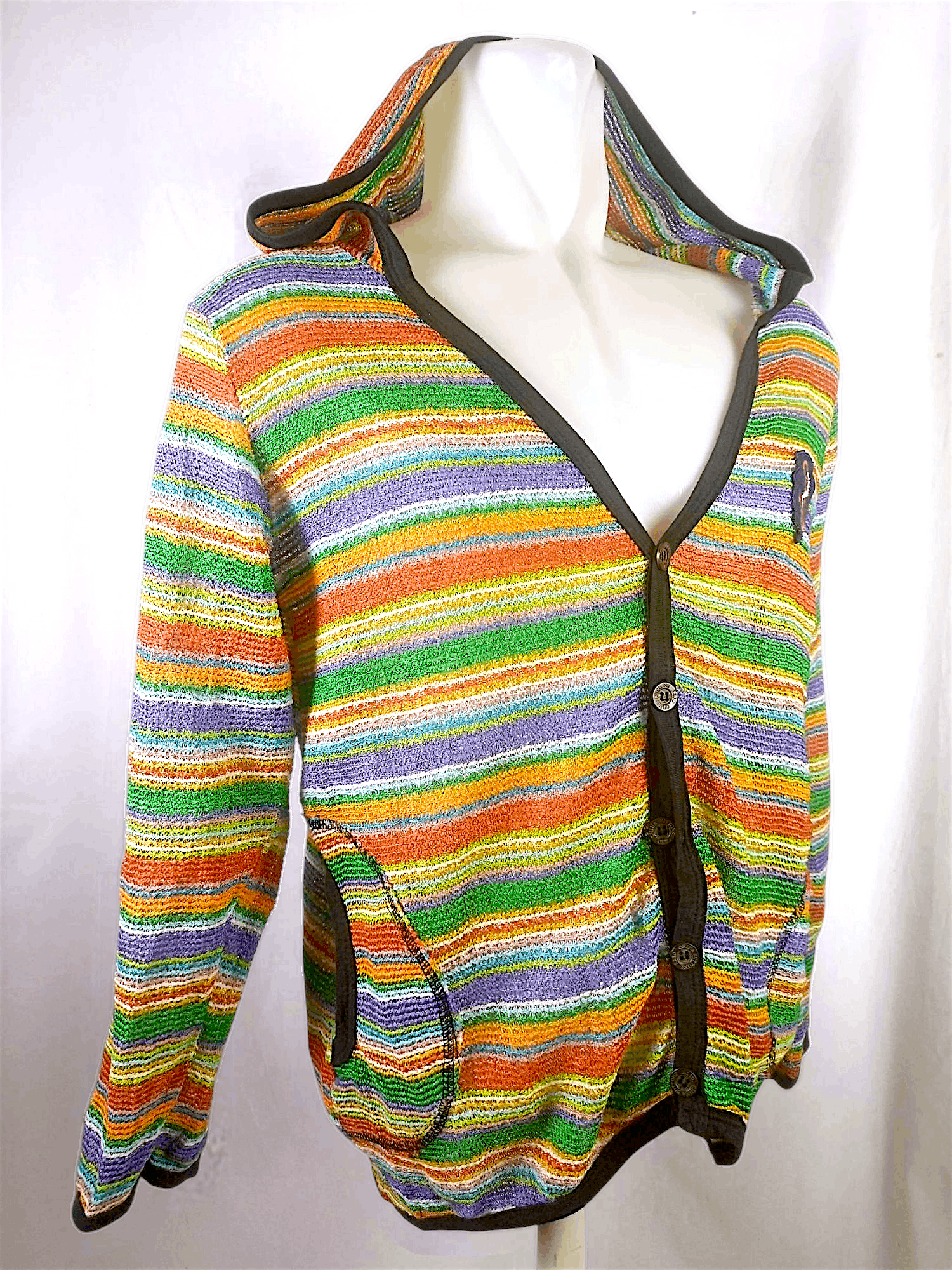 Japanese Brand LIZLIZA Mesh Net Cardigan Hoodie Size US L / EU 52-54 / 3 - 4 Thumbnail