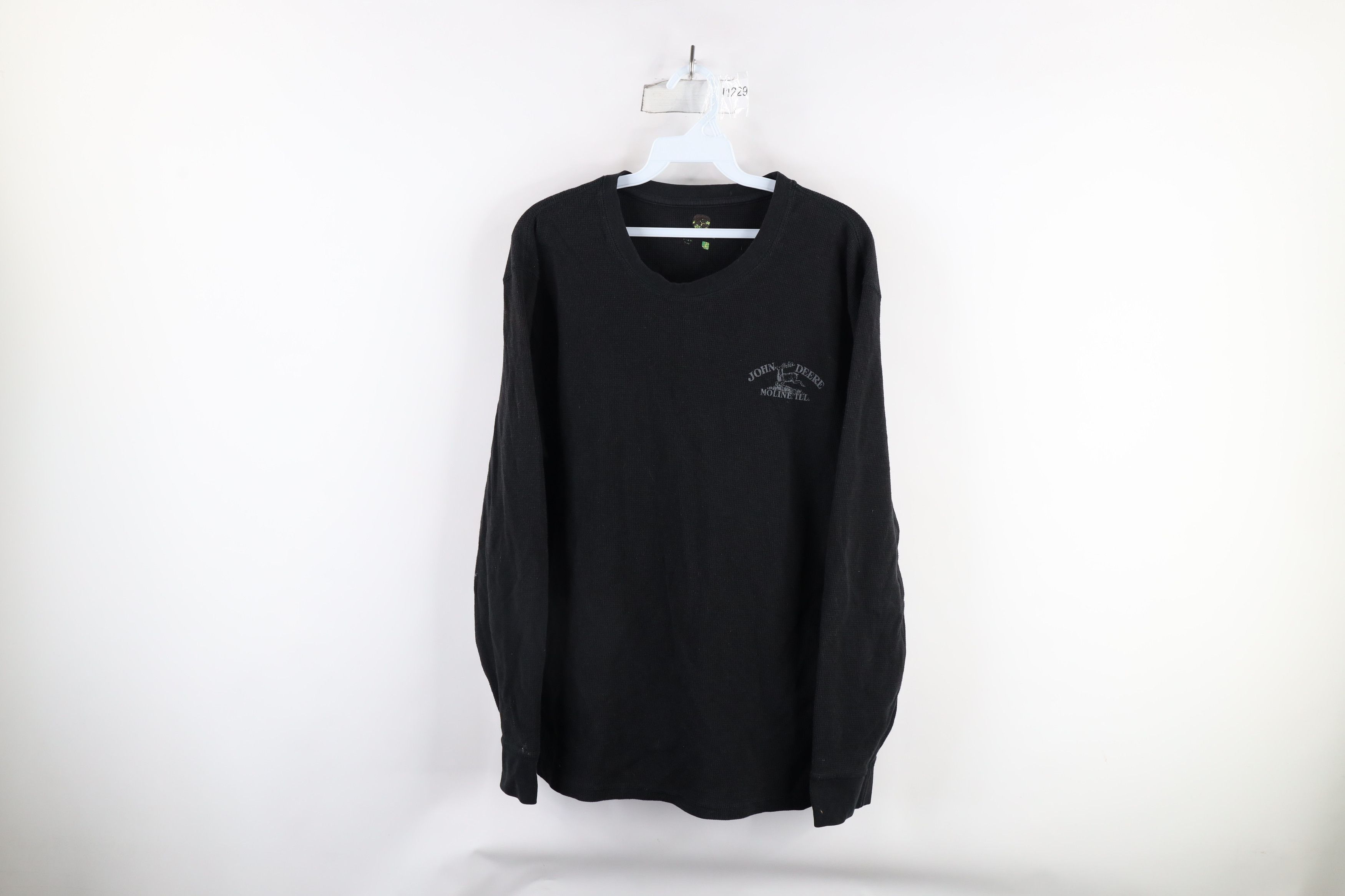 John Deere × Vintage Vintage John Deere Out Thermal Waffle Knit T-Shirt Black Size US L / EU 52-54 / 3 - 1 Thumbnail
