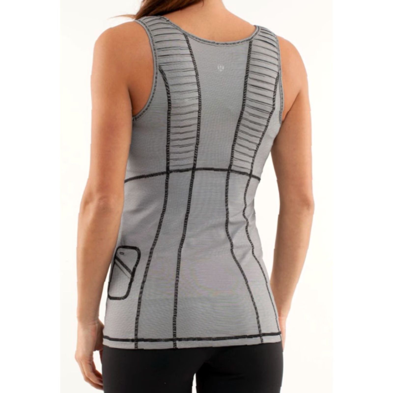 Lululemon Lululemon Run: Stay On Course Tank Black Gray Women's 4 Tank Sleeveless Round Neck Exercise Shirt Size S / US 4 / IT 40 - 2 Thumbnail