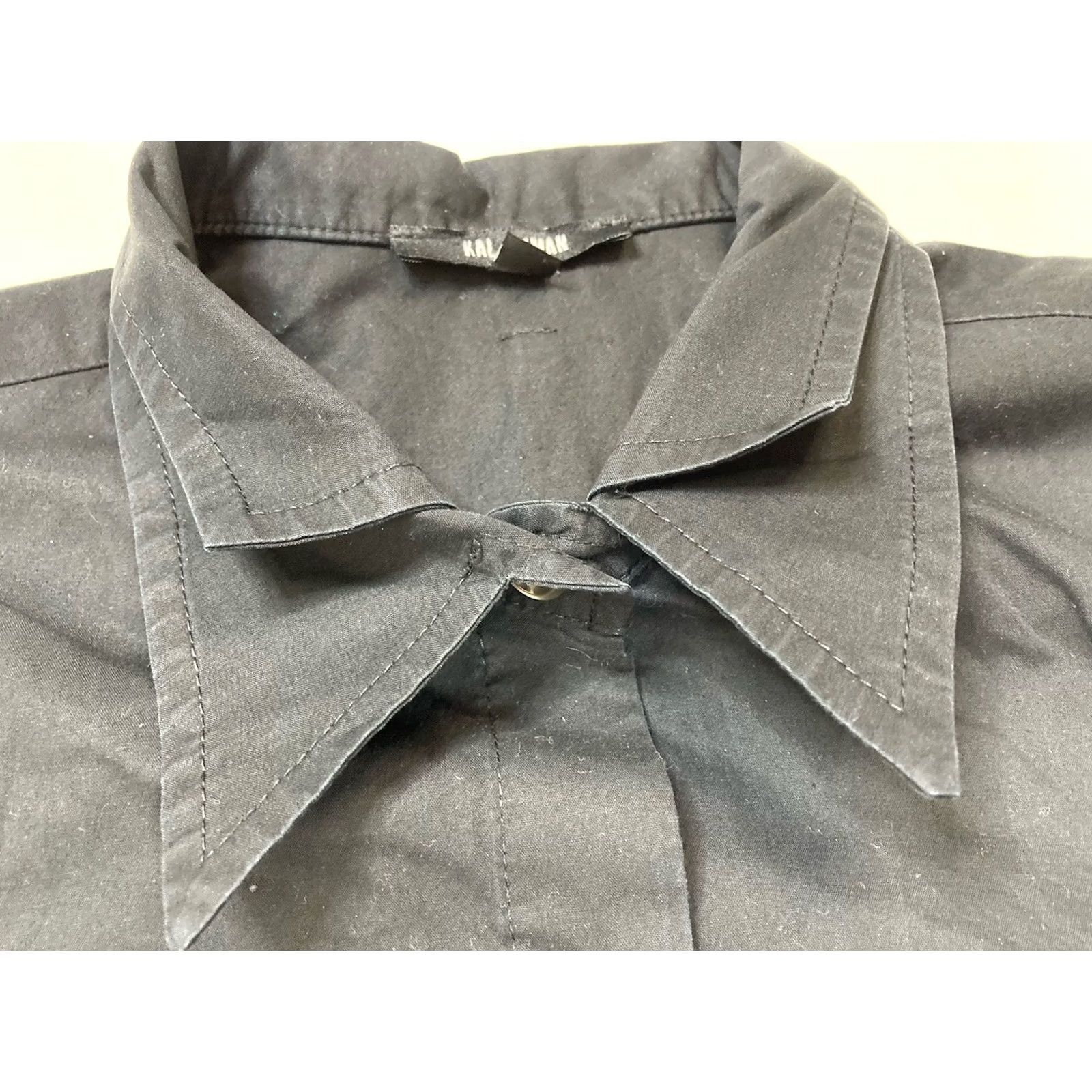 Doublet Kal Reiman Button Up Shirt Dress Women 4 Short Sleeve Collared Pockets Midi Dress Black Cotton Shirt Dress Womens Regular Size 4 Size S / US 4 / IT 40 - 3 Thumbnail