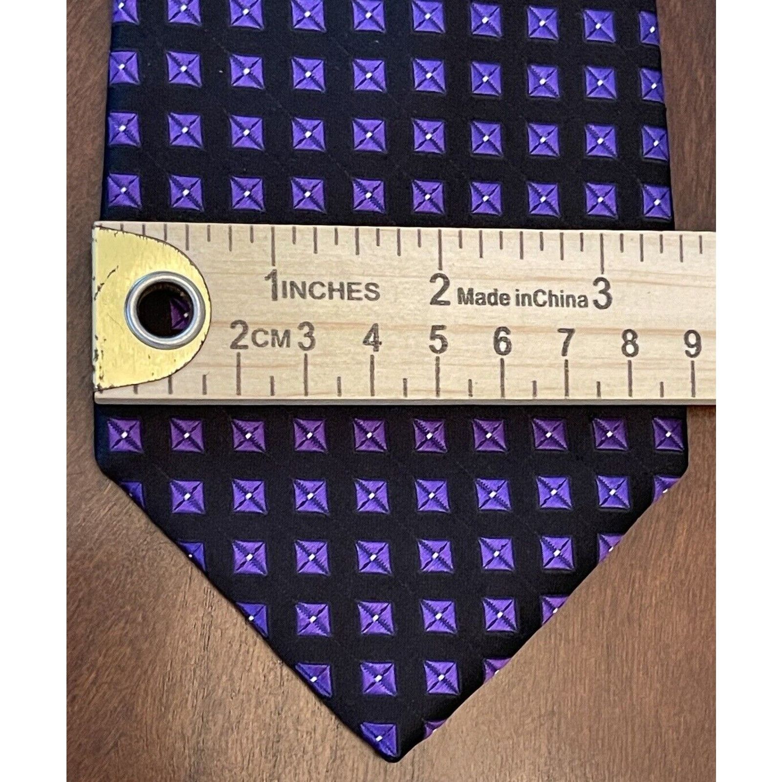 Sean John Sean John Black Purple 100% Silk Mens Neck Tie Made In China Size ONE SIZE - 4 Thumbnail