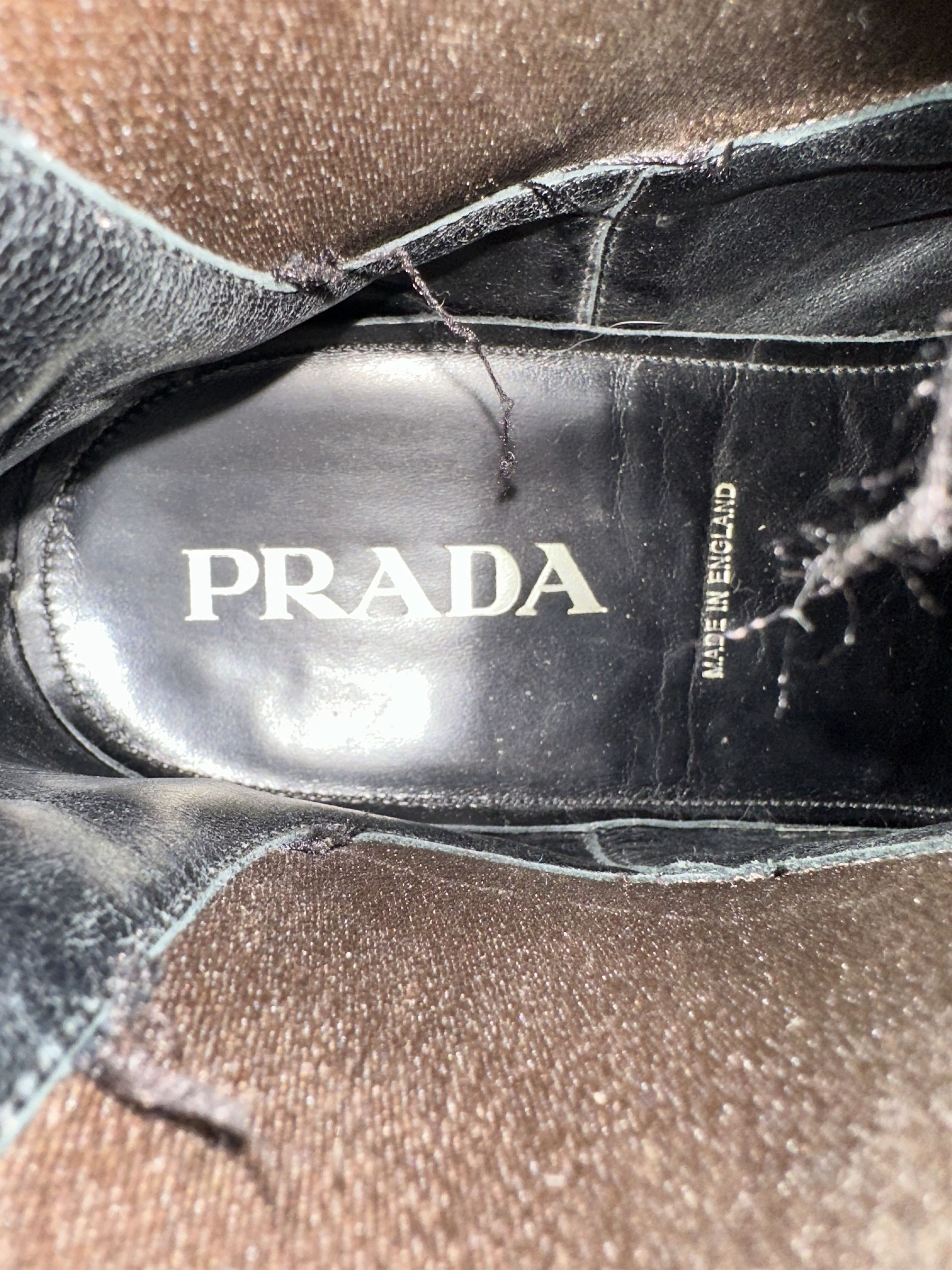 Prada PRADA Black Brushed leather Chelsea boots Size 8 UK/ 9 US Size US 9 / EU 42 - 7 Thumbnail