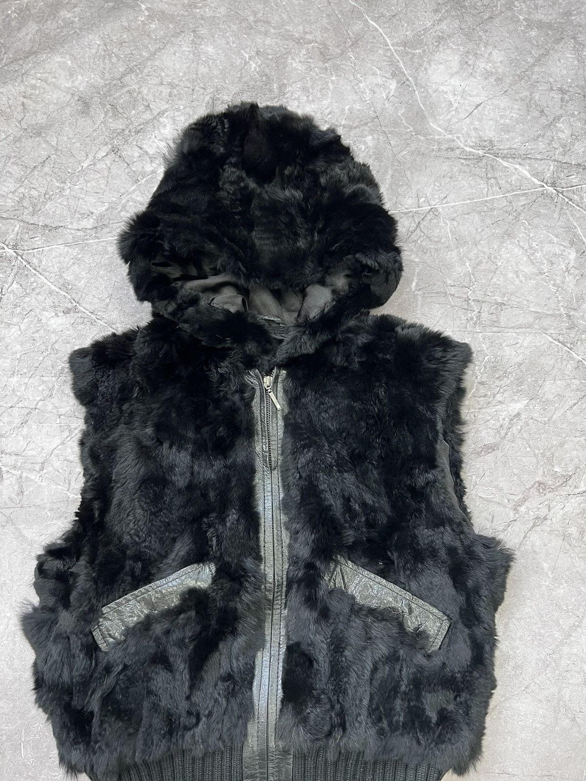 If Six Was Nine × Japanese Brand × Le Grande Bleu (L.G.B.) Japanese Fur rabbit vest Ifsixwasnine Lgb Styled Hoodie Size M / US 6-8 / IT 42-44 - 3 Thumbnail