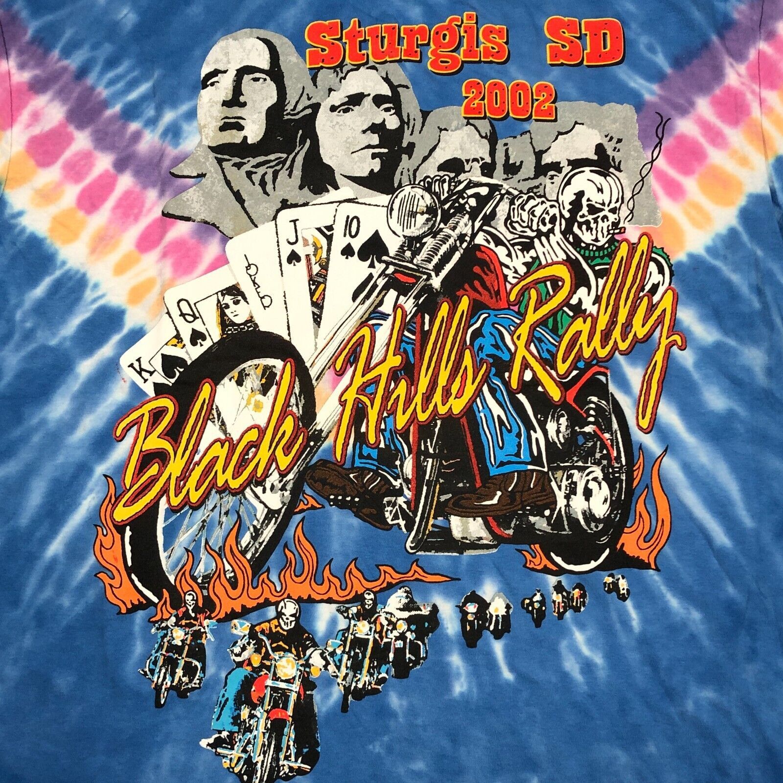 Warren Lotas New Warren Lotas Royal Flush Black Hill Rally Tie Dye Tee Size US XXL / EU 58 / 5 - 2 Thumbnail