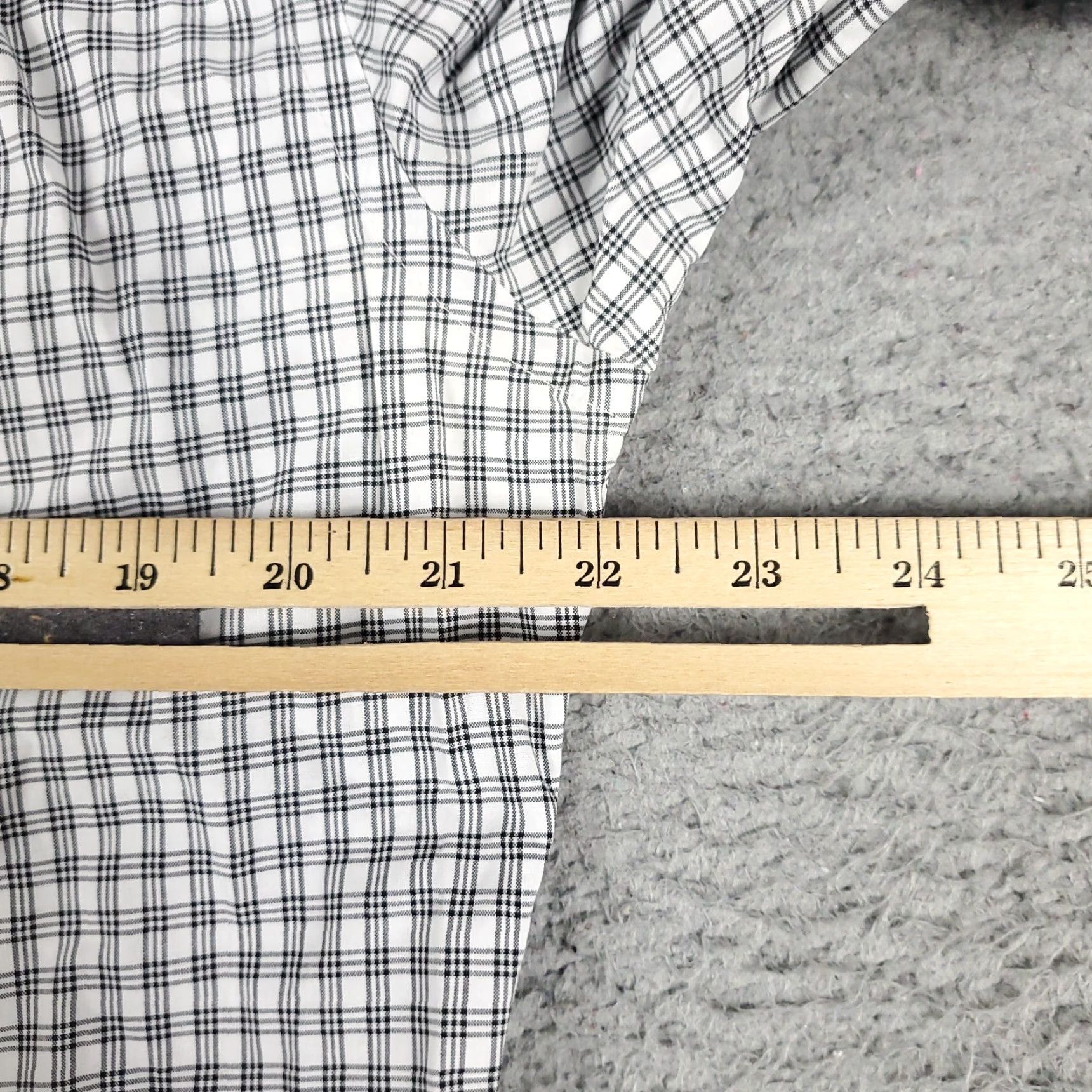 Ralph Lauren Ralph Lauren Shirt Mens 15.5 Gray White Plaid Dress Button Up Long Sleeve Size 42R - 7 Thumbnail