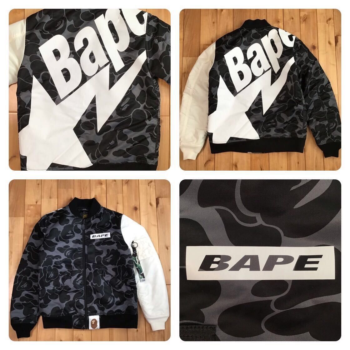 Bape bomber jacket black hot sale