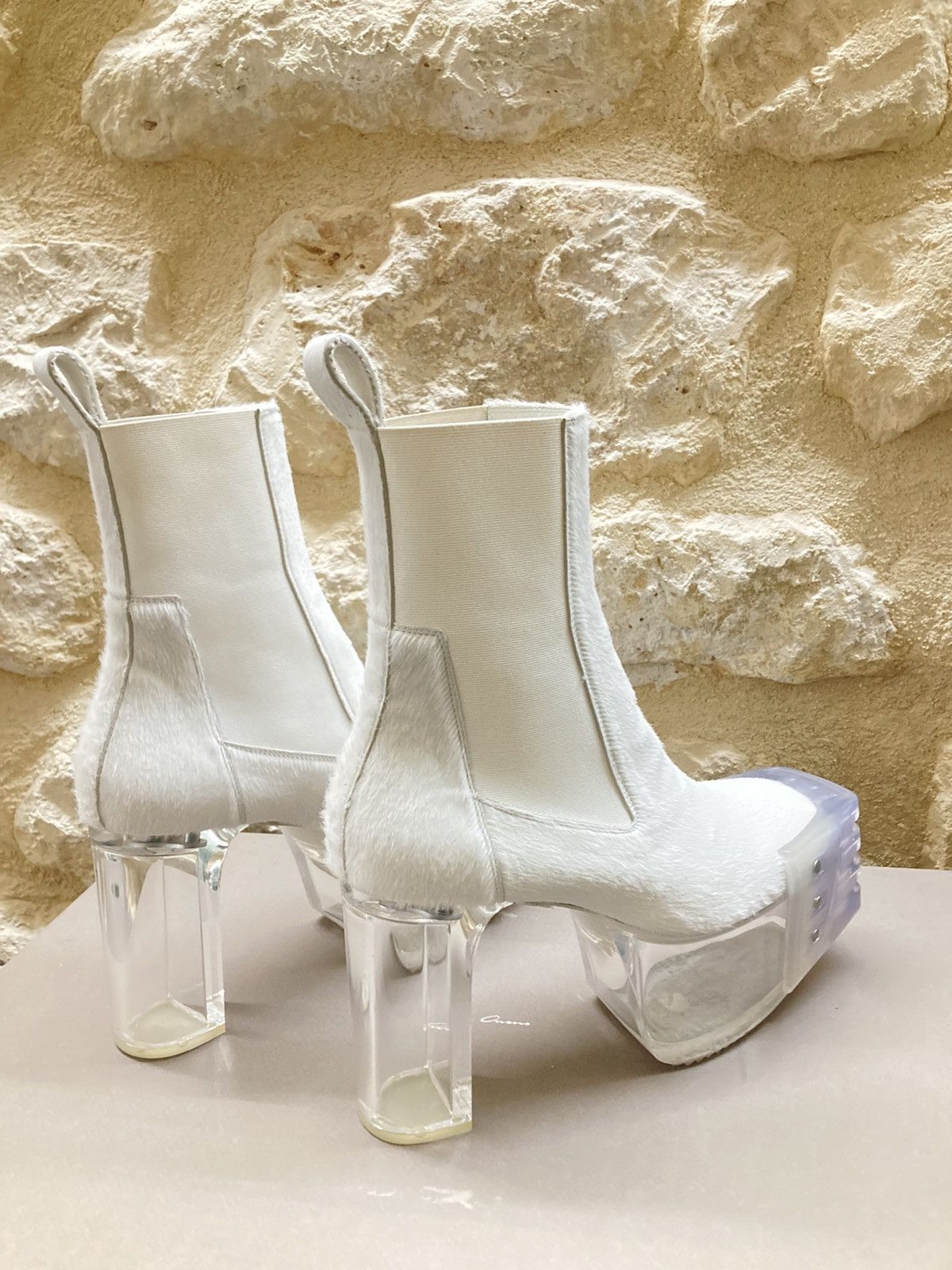 Rick Owens NEVER WORN/ Rick Owens Chalk White Grill Kiss Boots Size US 8 / EU 41 - 3 Thumbnail