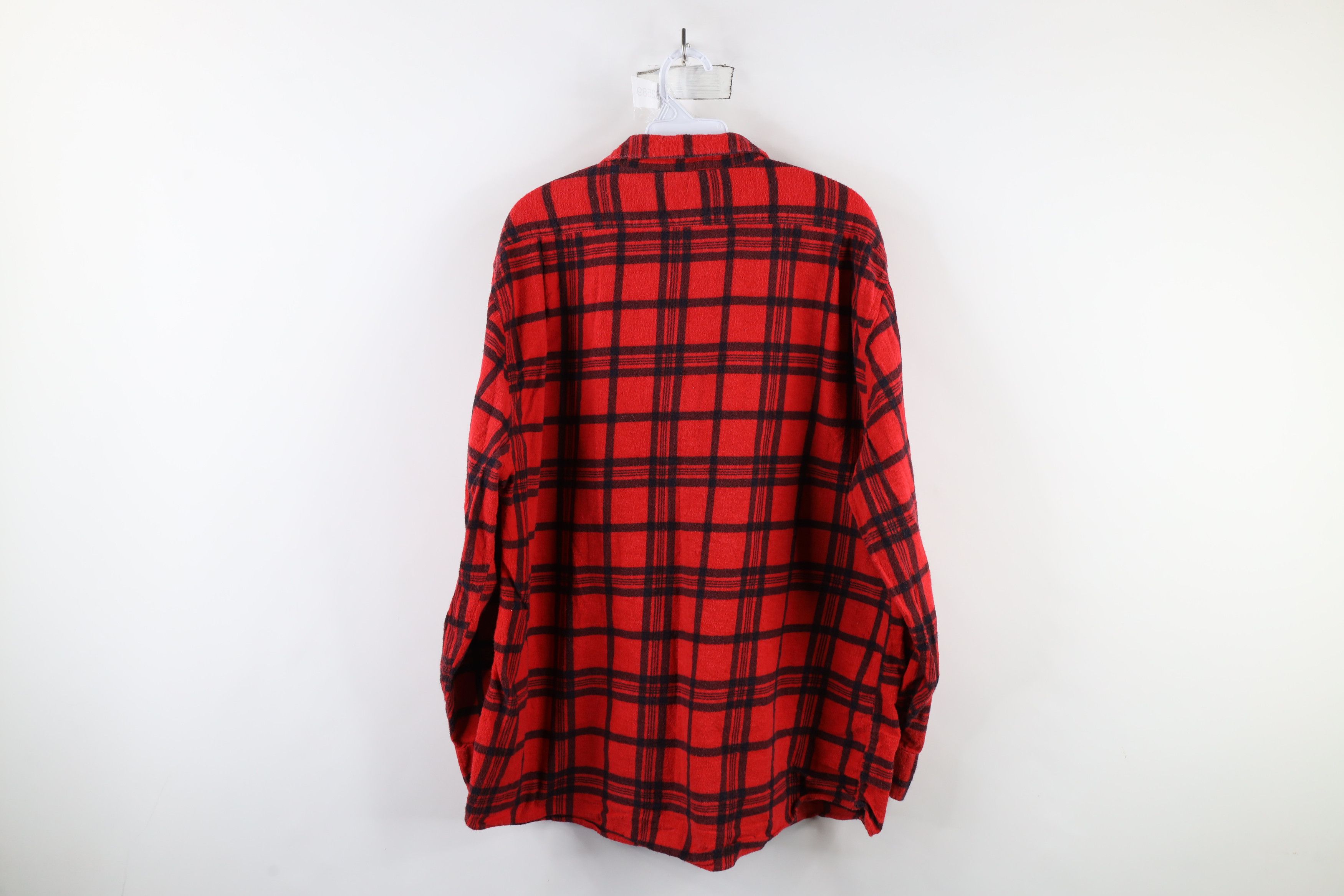Vintage Vintage 90s Streetwear Collared Button Shirt Red Plaid Size US XL / EU 56 / 4 - 7 Thumbnail